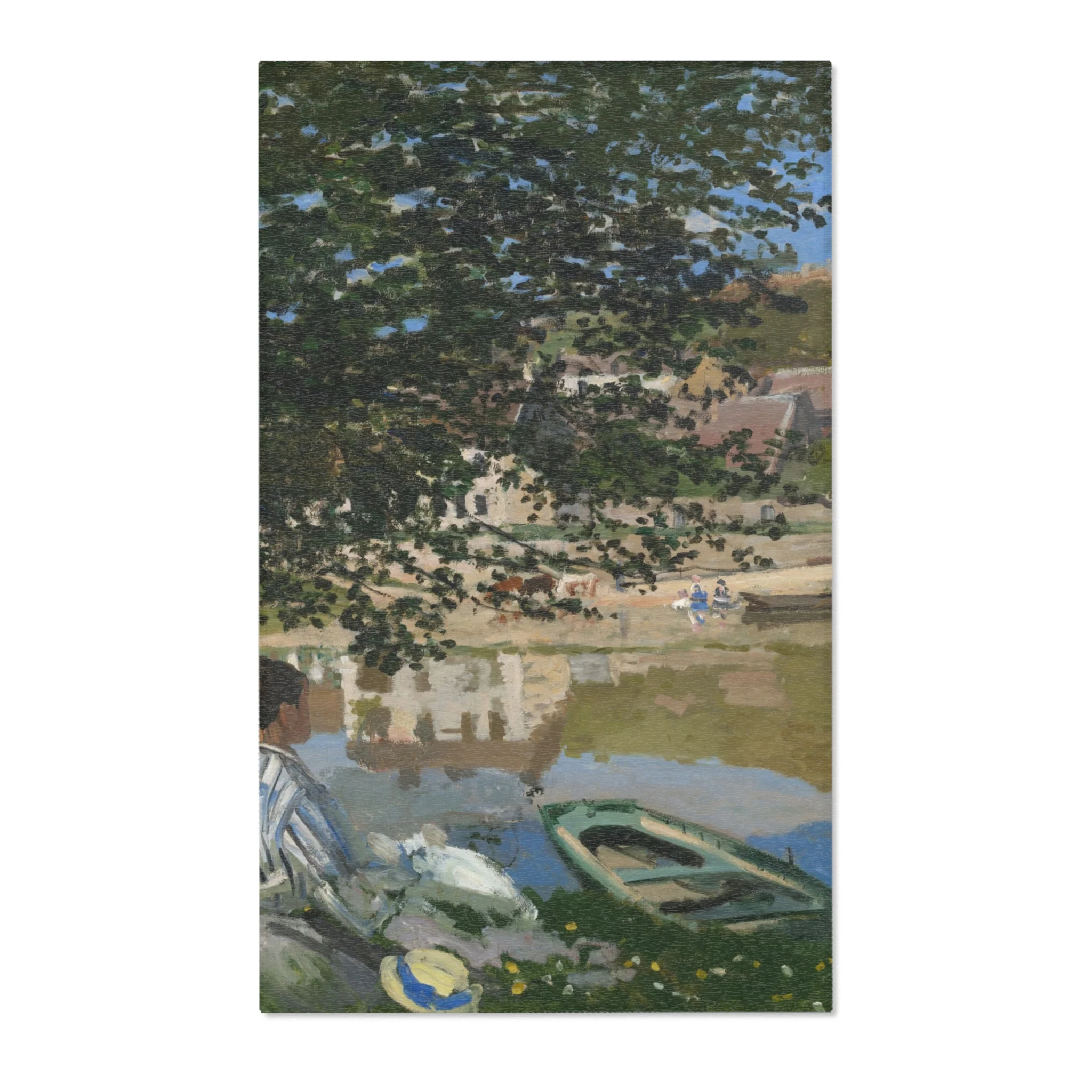 Claude Monet - On the Bank of the Seine, Bennecourt | Area Rug - Image 2