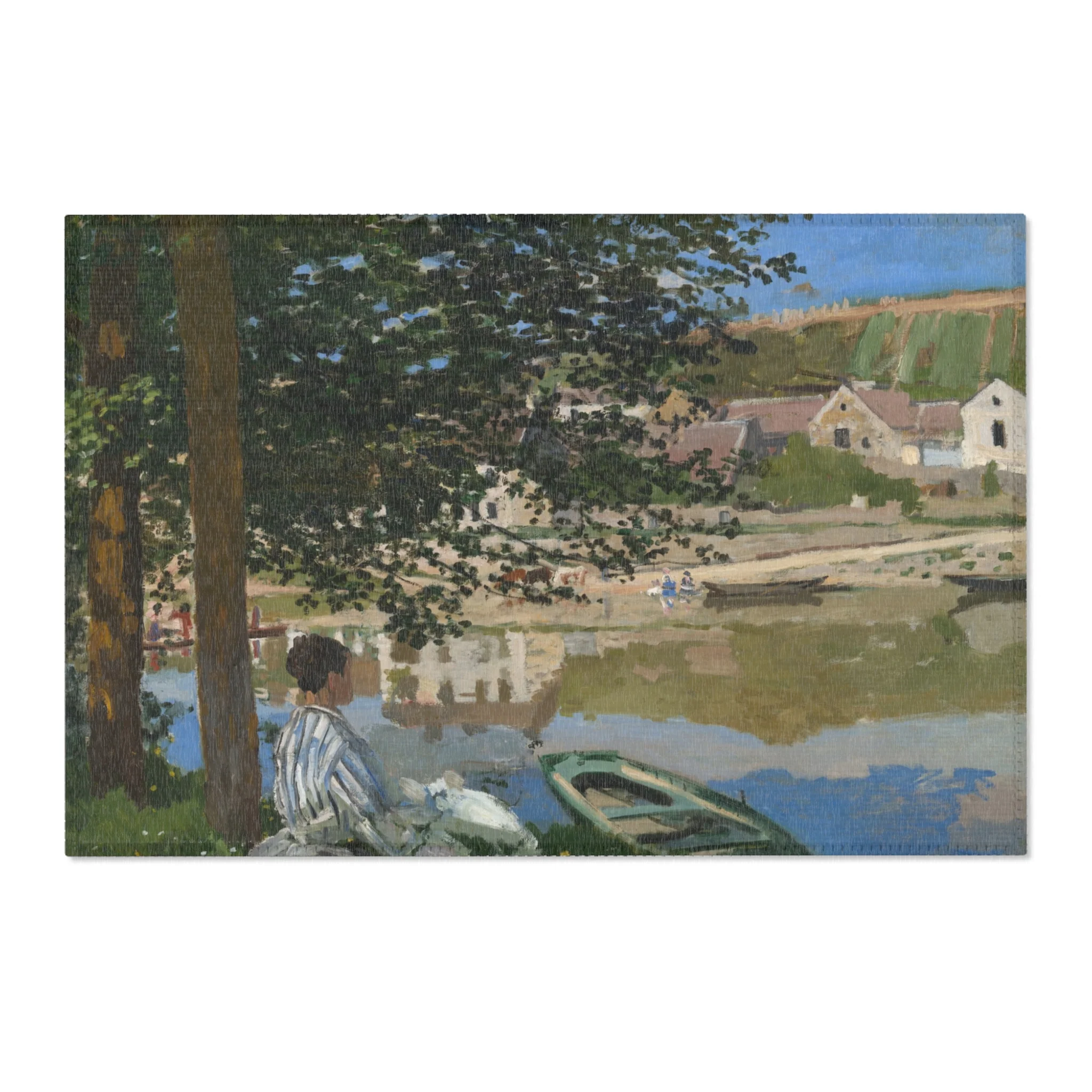 Claude Monet - On the Bank of the Seine, Bennecourt | Area Rug - Image 4