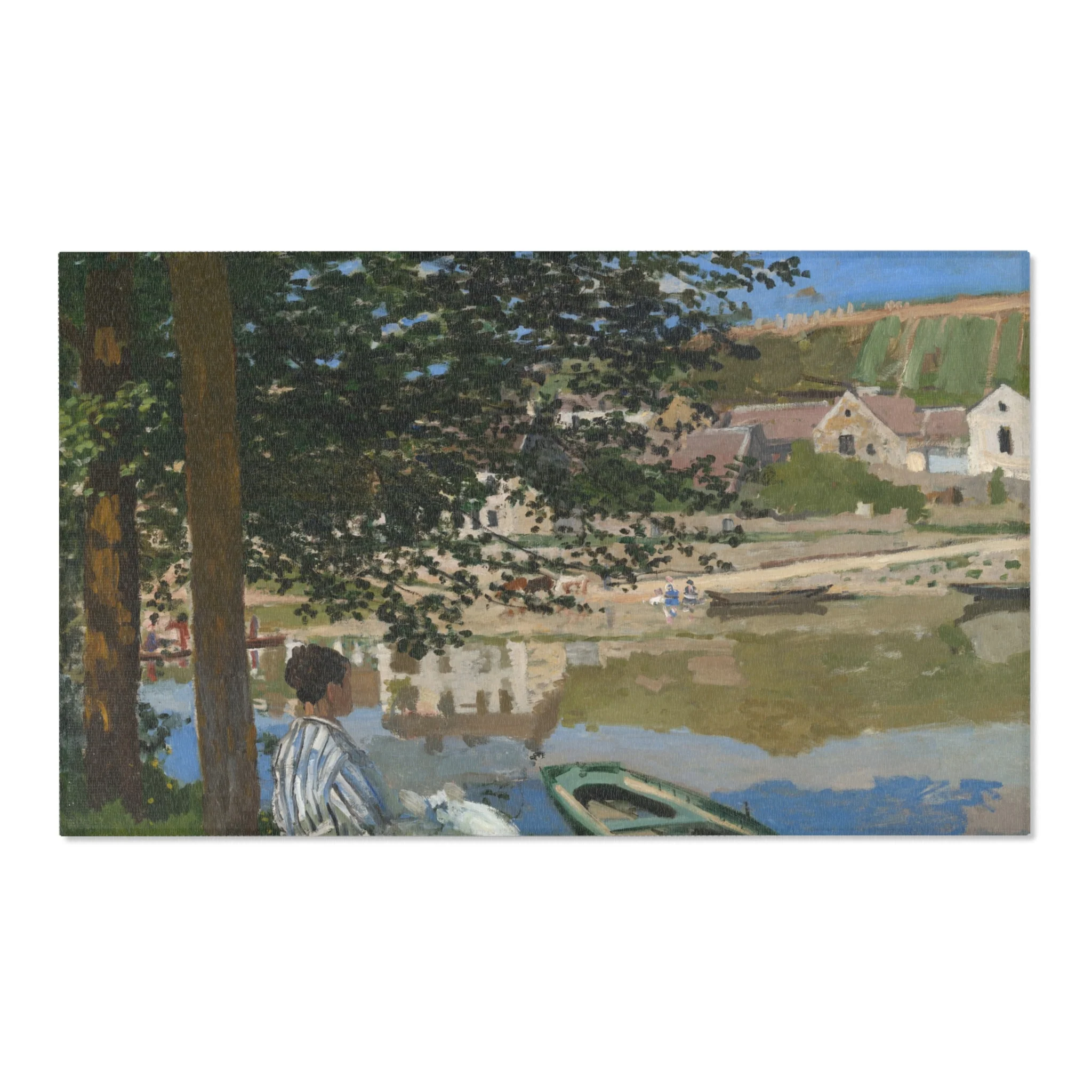 Claude Monet - On the Bank of the Seine, Bennecourt | Area Rug - Image 5