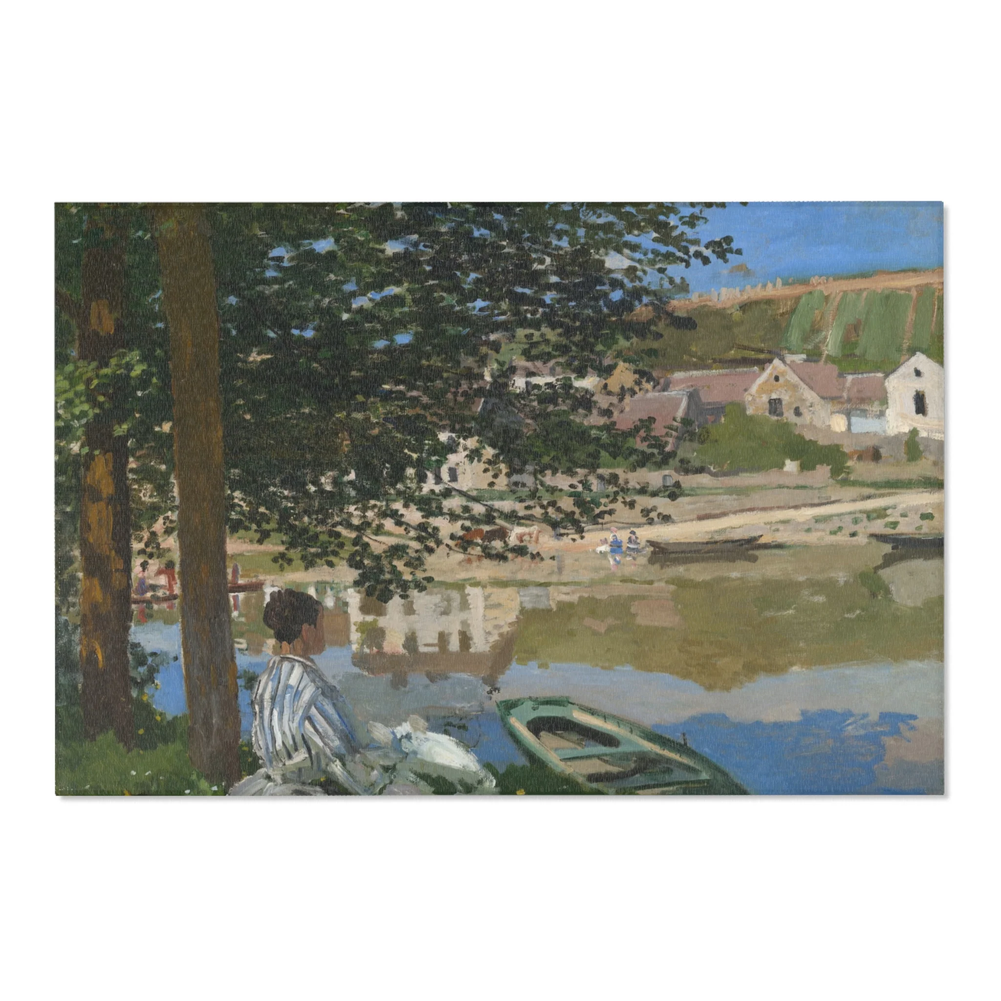 Claude Monet - On the Bank of the Seine, Bennecourt | Area Rug - Image 6