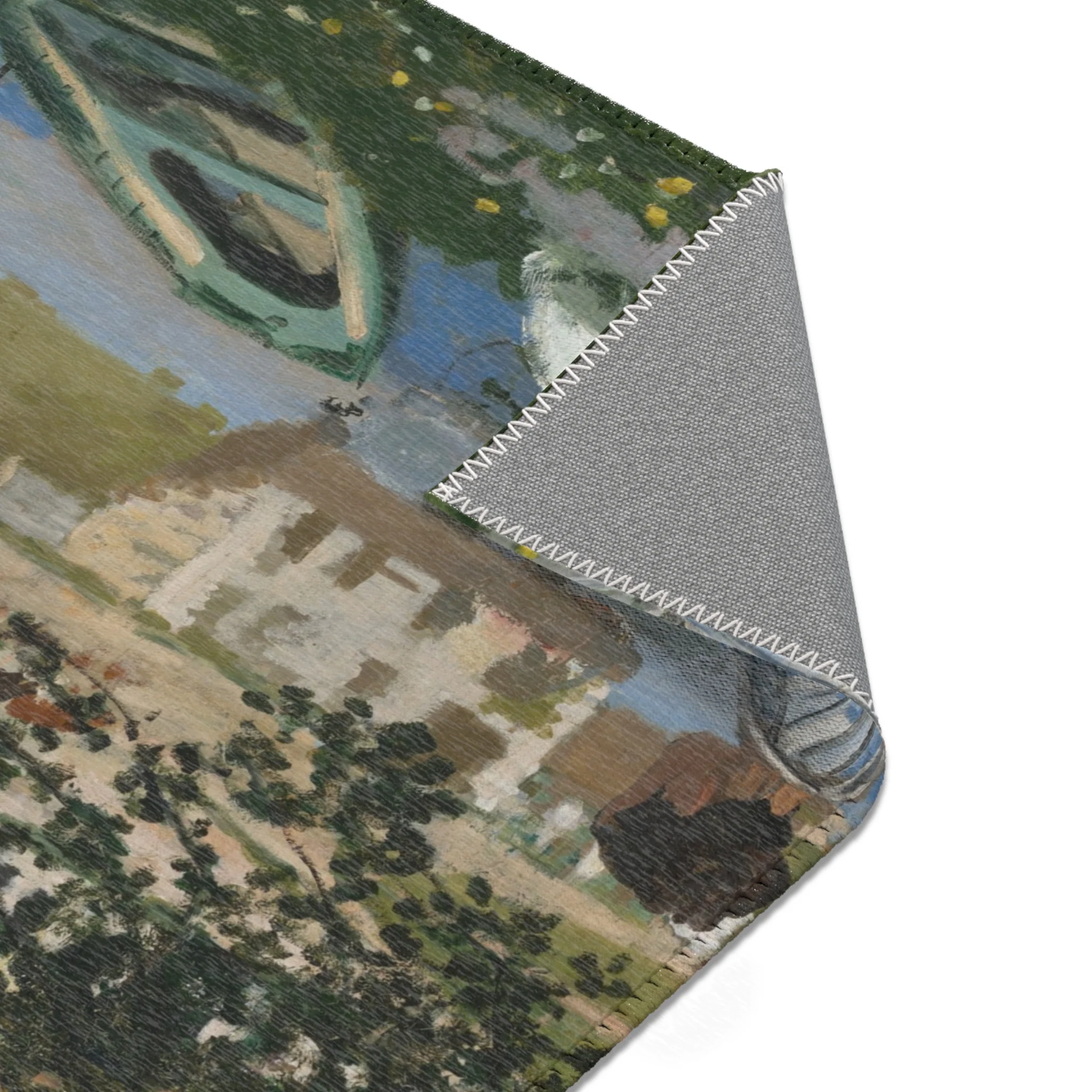 Claude Monet - On the Bank of the Seine, Bennecourt | Area Rug - Image 7
