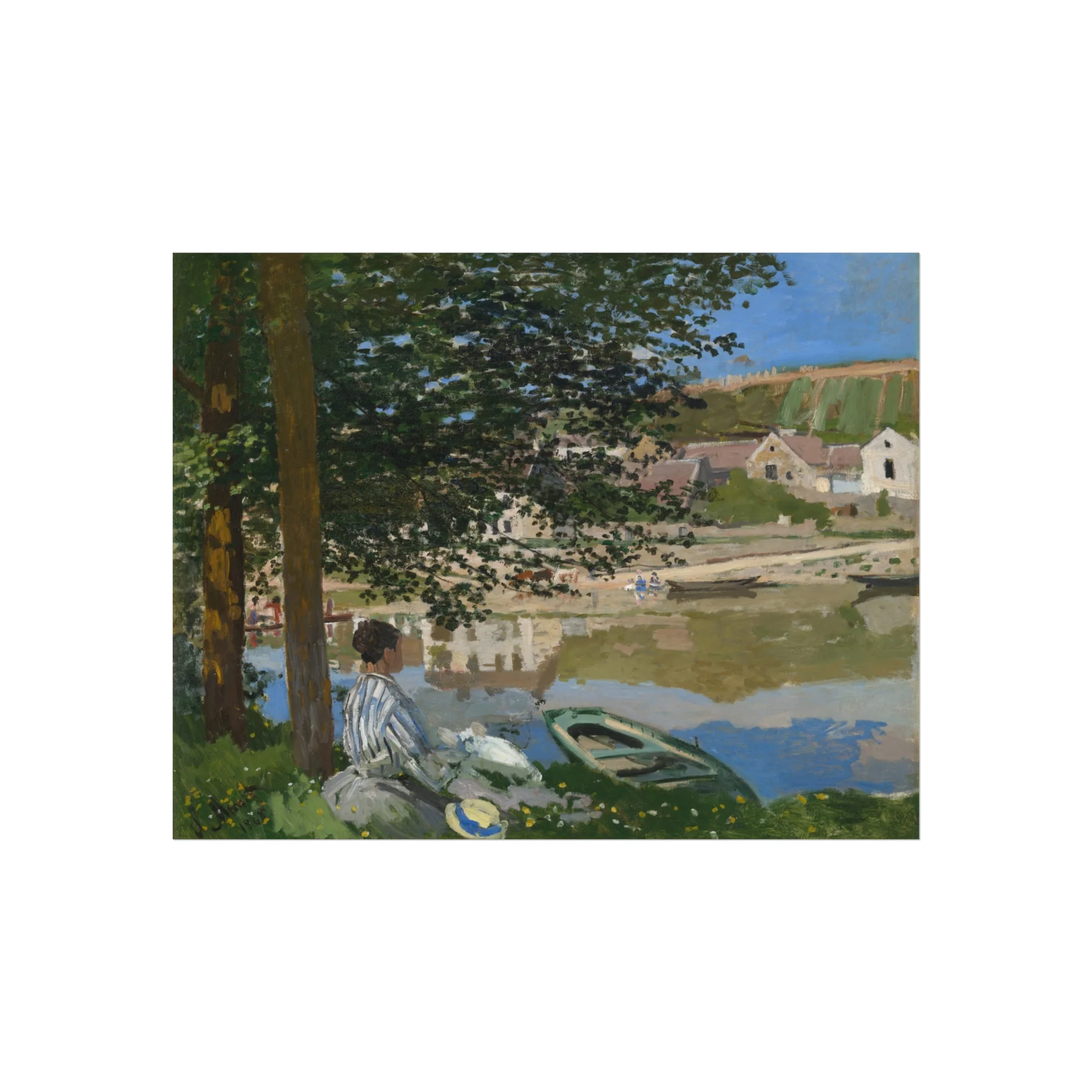 Claude Monet - On the Bank of the Seine, Bennecourt | Fine Art Poster