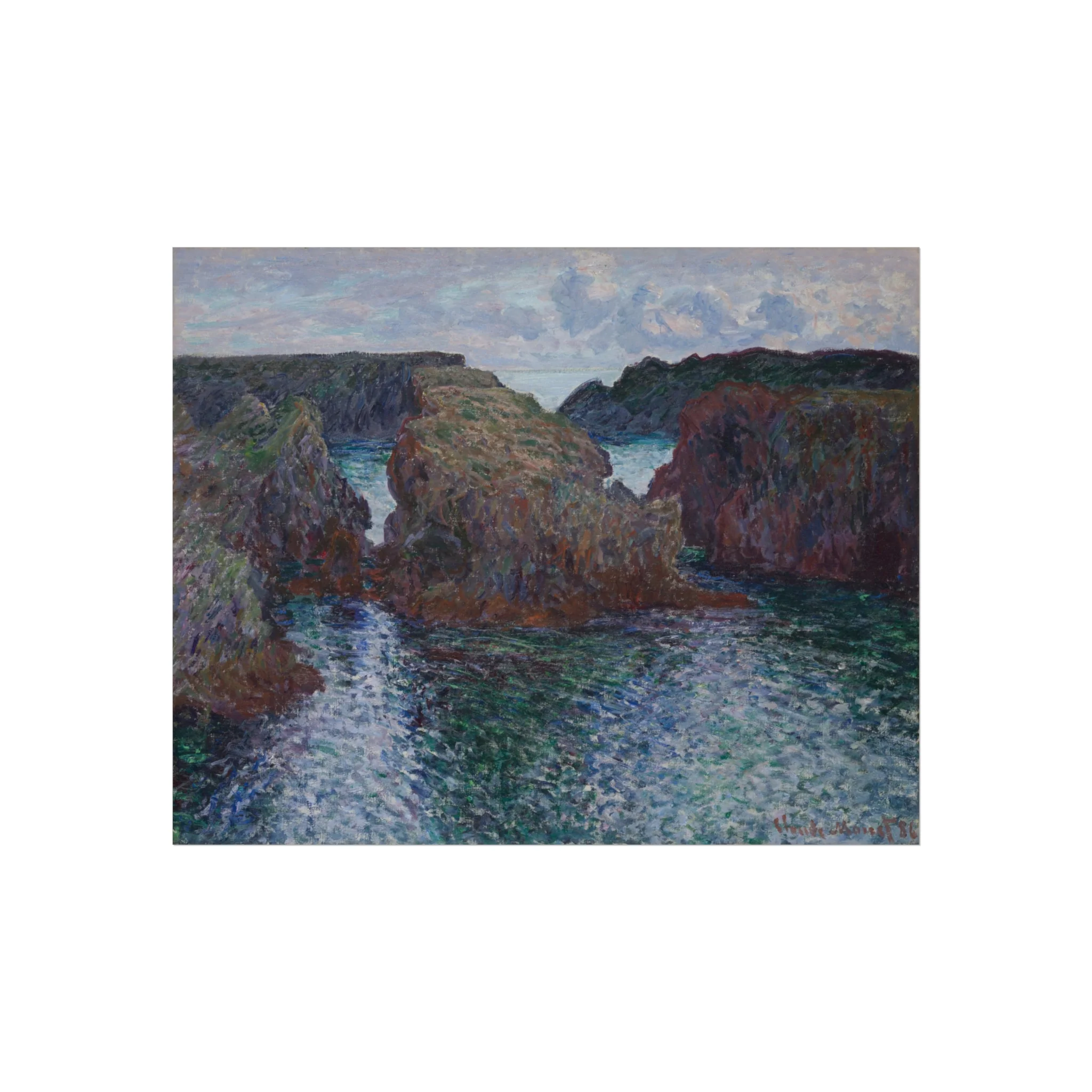 Claude Monet - Rocks at Port-Goulphar, Belle-Île | Fine Art Poster - Image 2