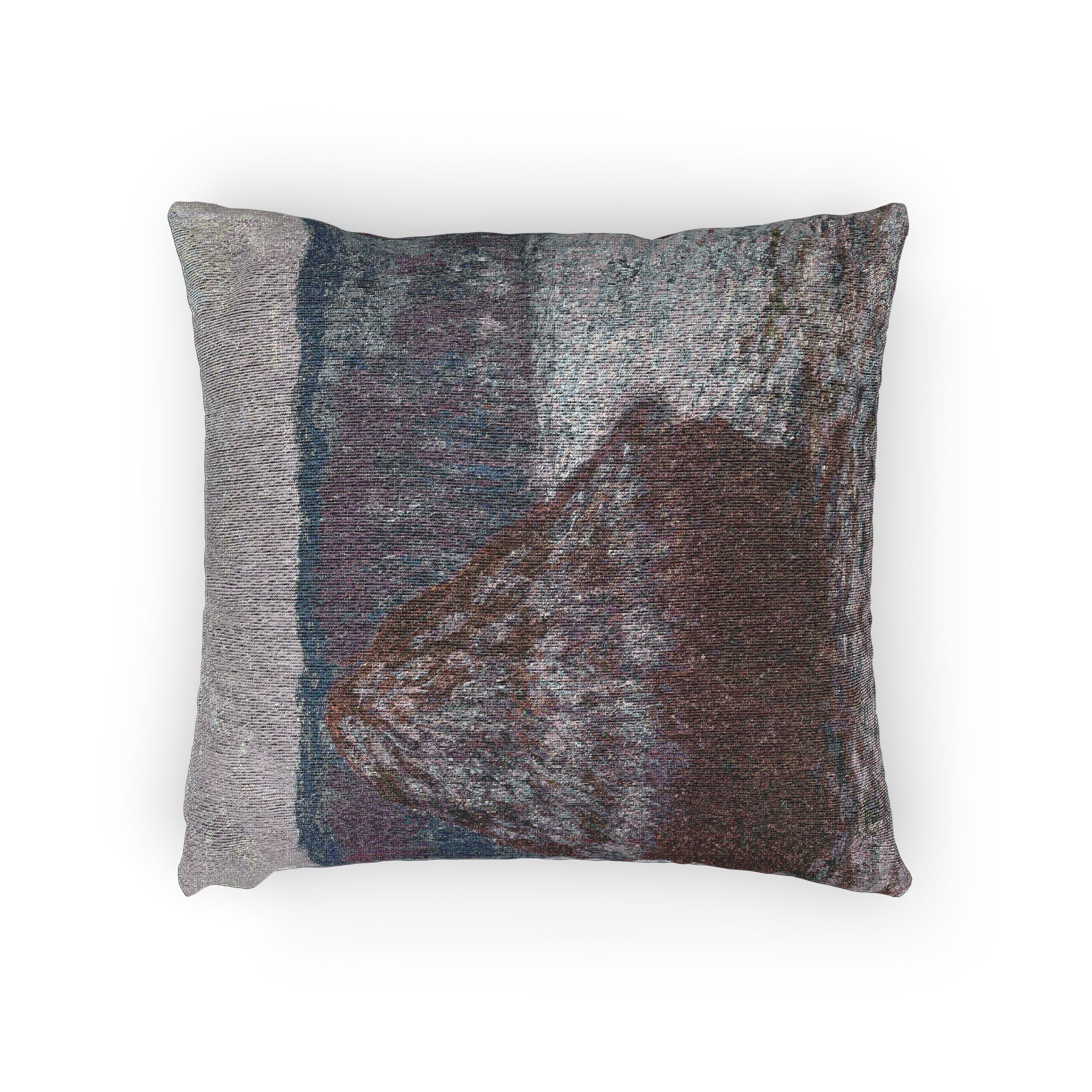 Claude Monet - Stack of Wheat | Woven Pillow - Image 2
