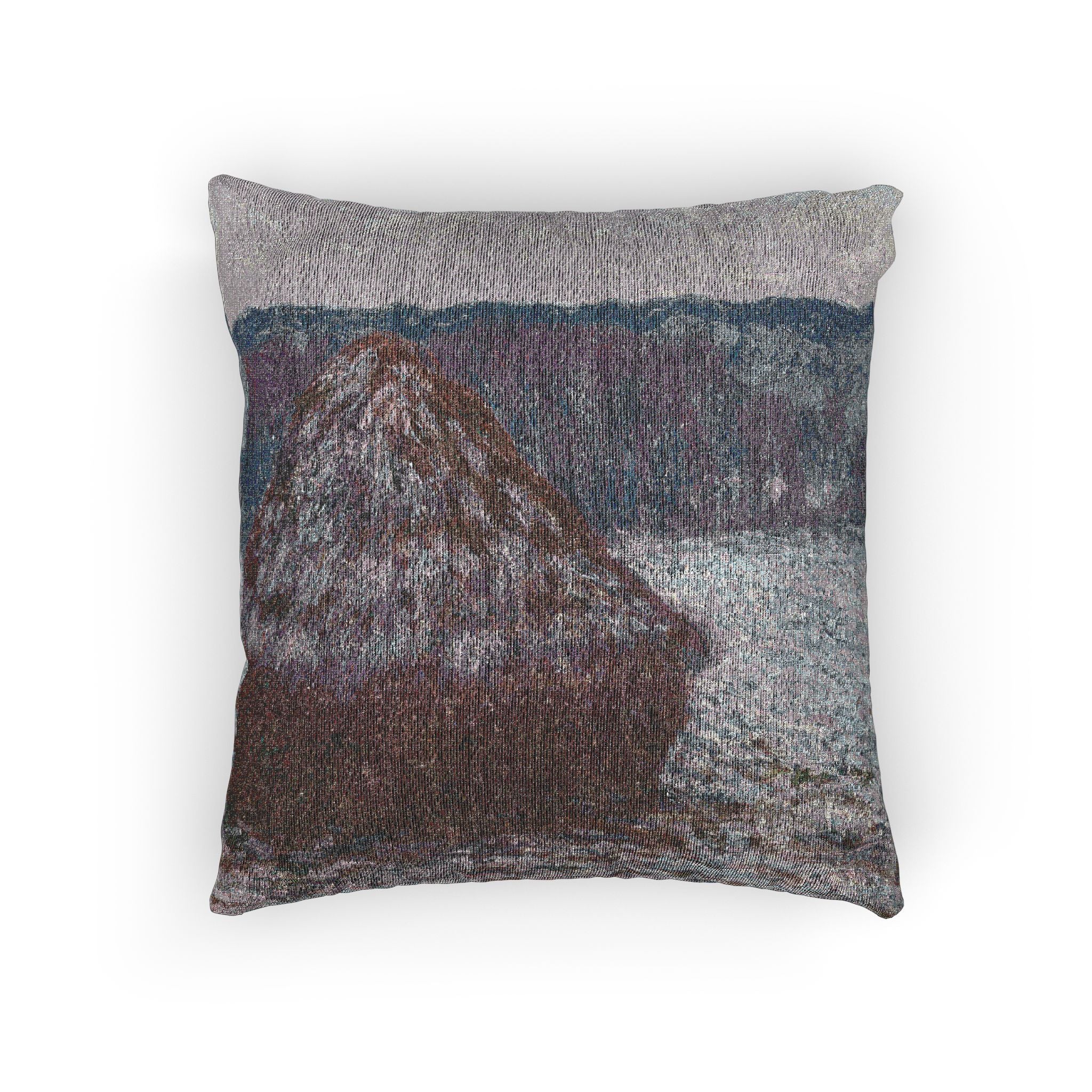 Claude Monet - Stack of Wheat | Woven Pillow - Image 3