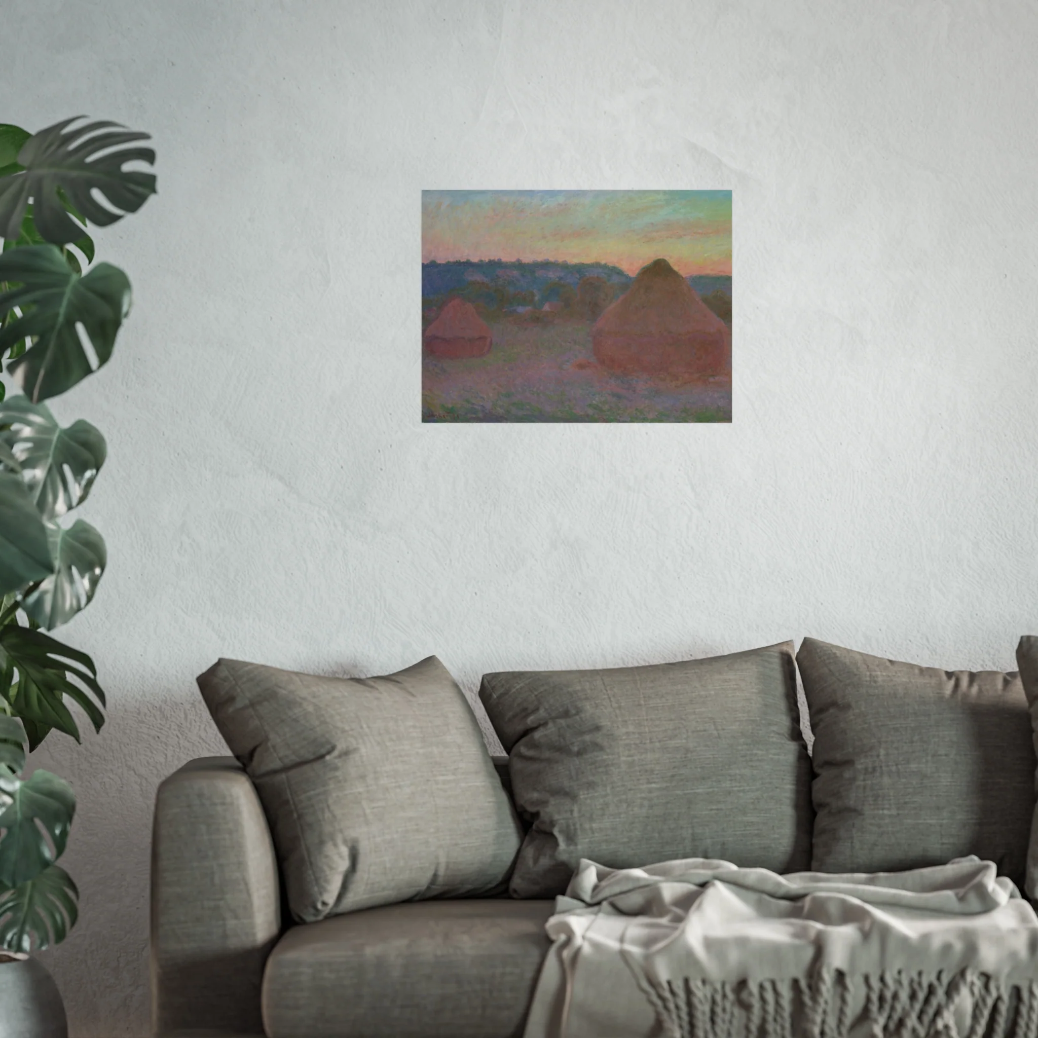 Claude Monet - Stacks of Wheat (End of Day, Autumn) | Fine Art Poster - Image 9