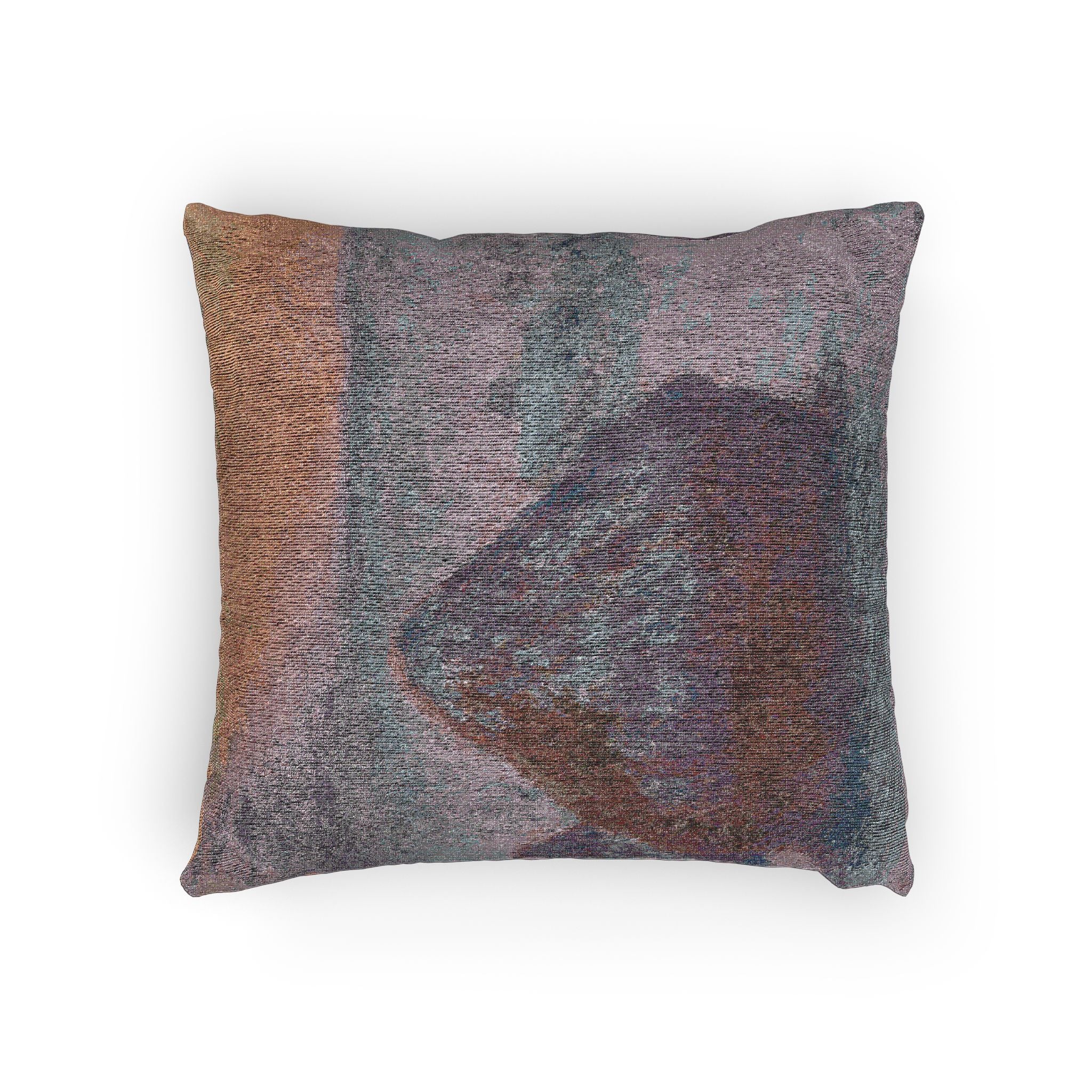 Claude Monet - Stacks of Wheat (Sunset, Snow Effect) | Woven Pillow - Image 4