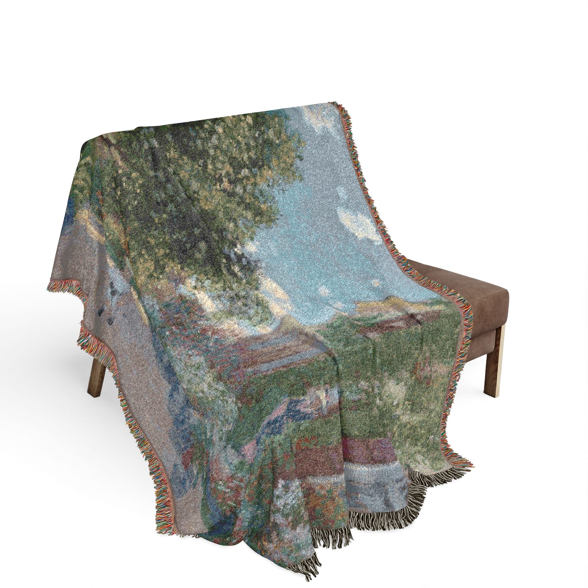 Claude Monet - The Artist's House at Argenteuil | Woven Tapestry Blanket - Image 3