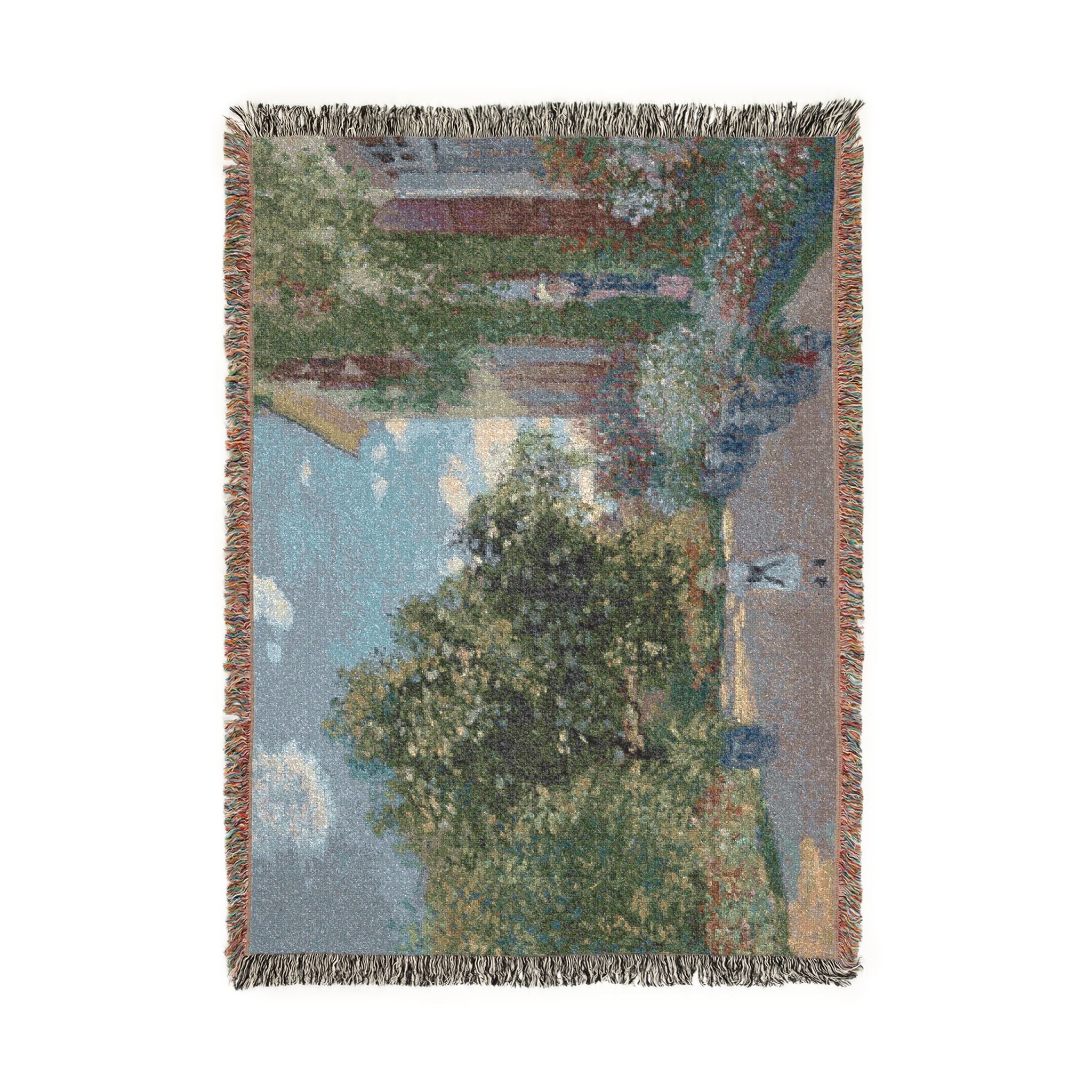 Claude Monet - The Artist's House at Argenteuil | Woven Tapestry Blanket - Image 6