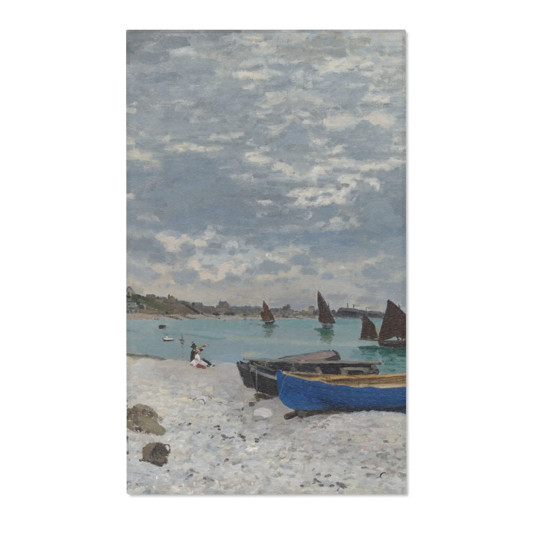 Claude Monet - The Beach at Sainte-Adresse | Area Rug - Image 2