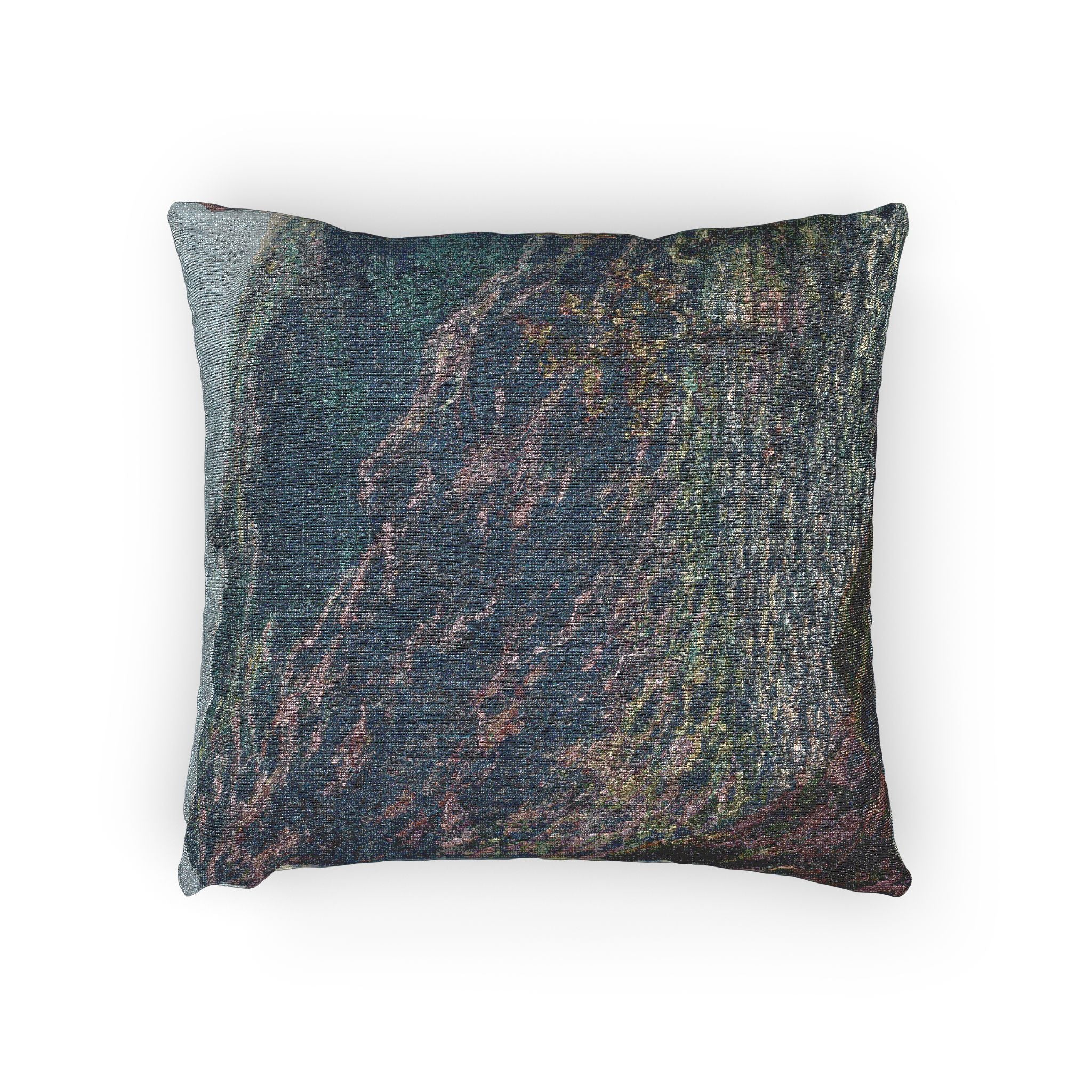 Claude Monet - The Petite Creuse River | Woven Pillow - Image 2