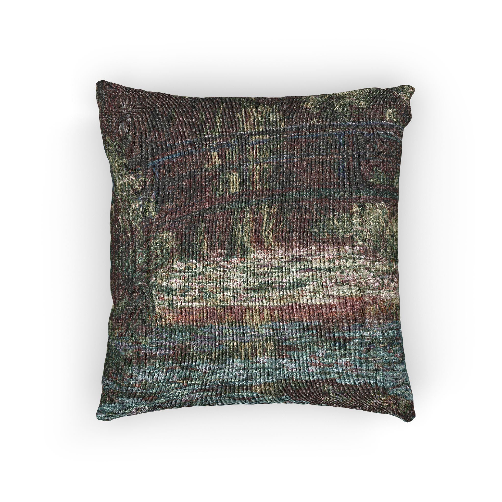 Claude Monet - Water Lily Pond | Woven Pillow - Image 3