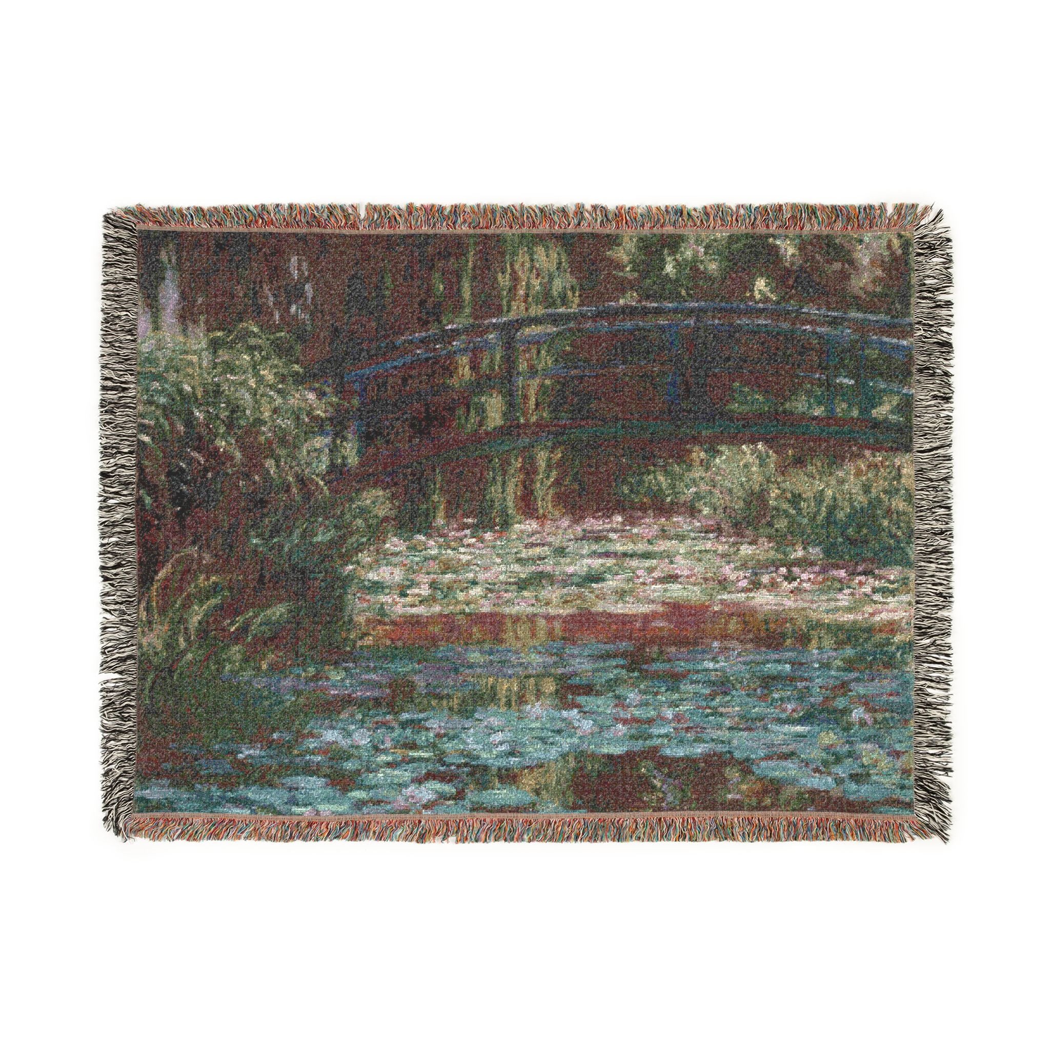 Claude Monet - Water Lily Pond | Woven Tapestry Blanket - Image 10