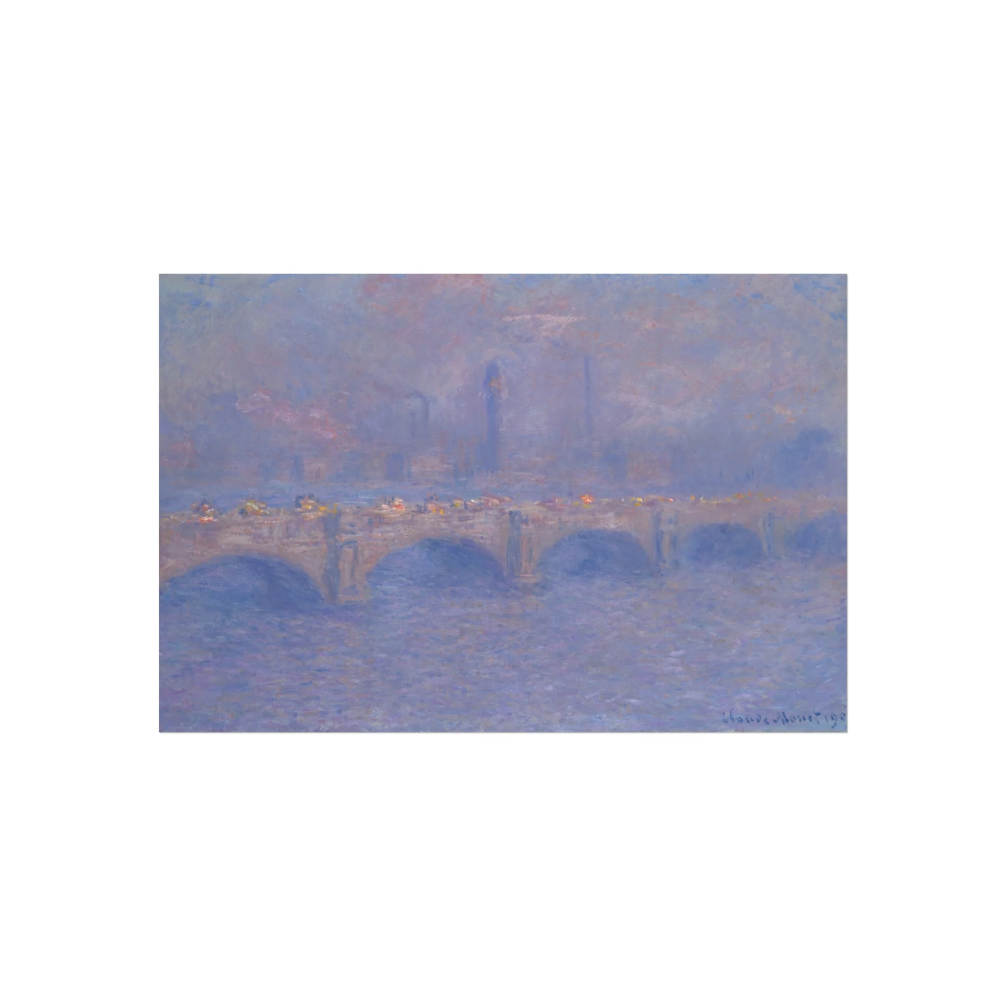 Claude Monet - Waterloo Bridge, Sunlight Effect | Fine Art Poster - Image 4
