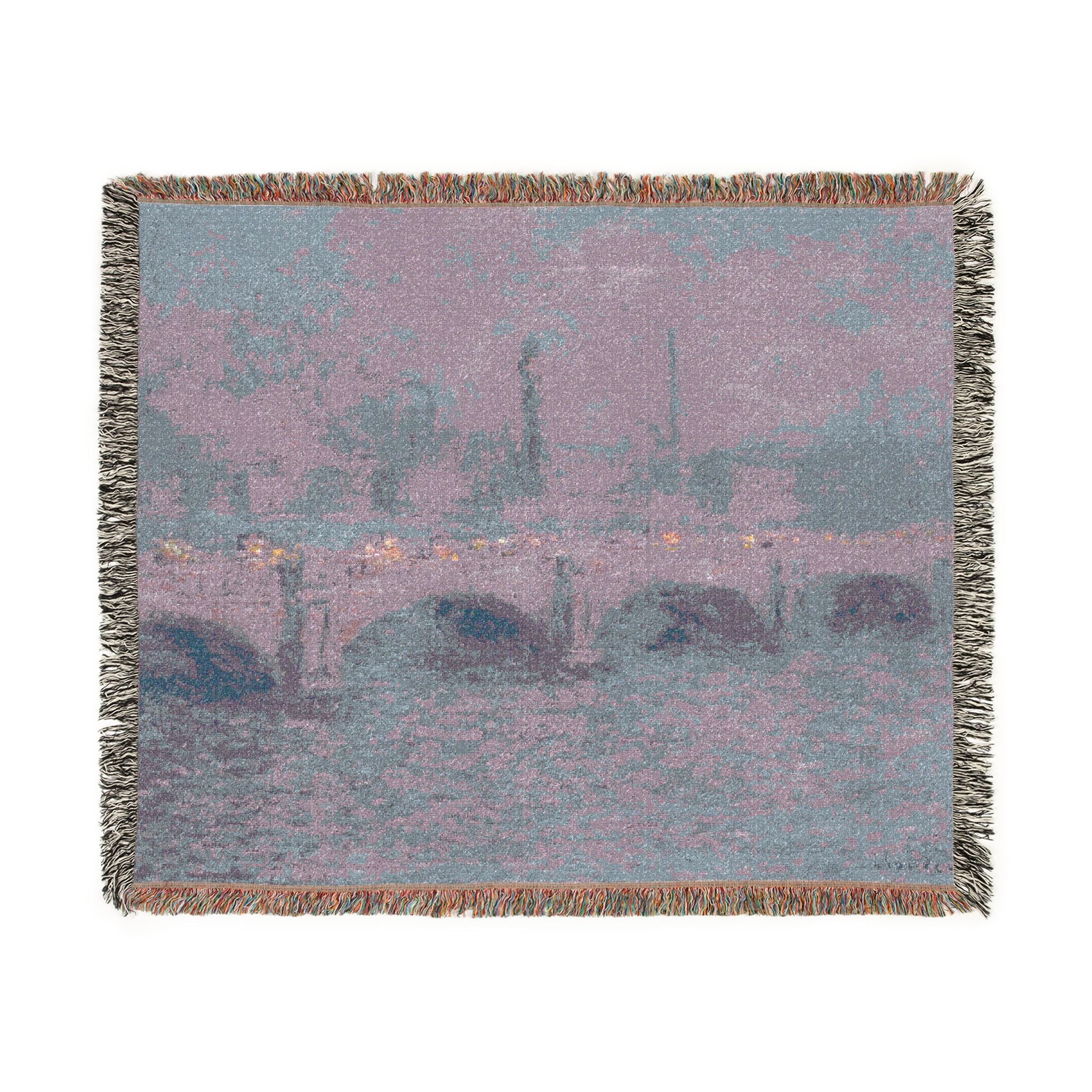 Claude Monet - Waterloo Bridge, Sunlight Effect | Woven Tapestry Blanket - Image 7