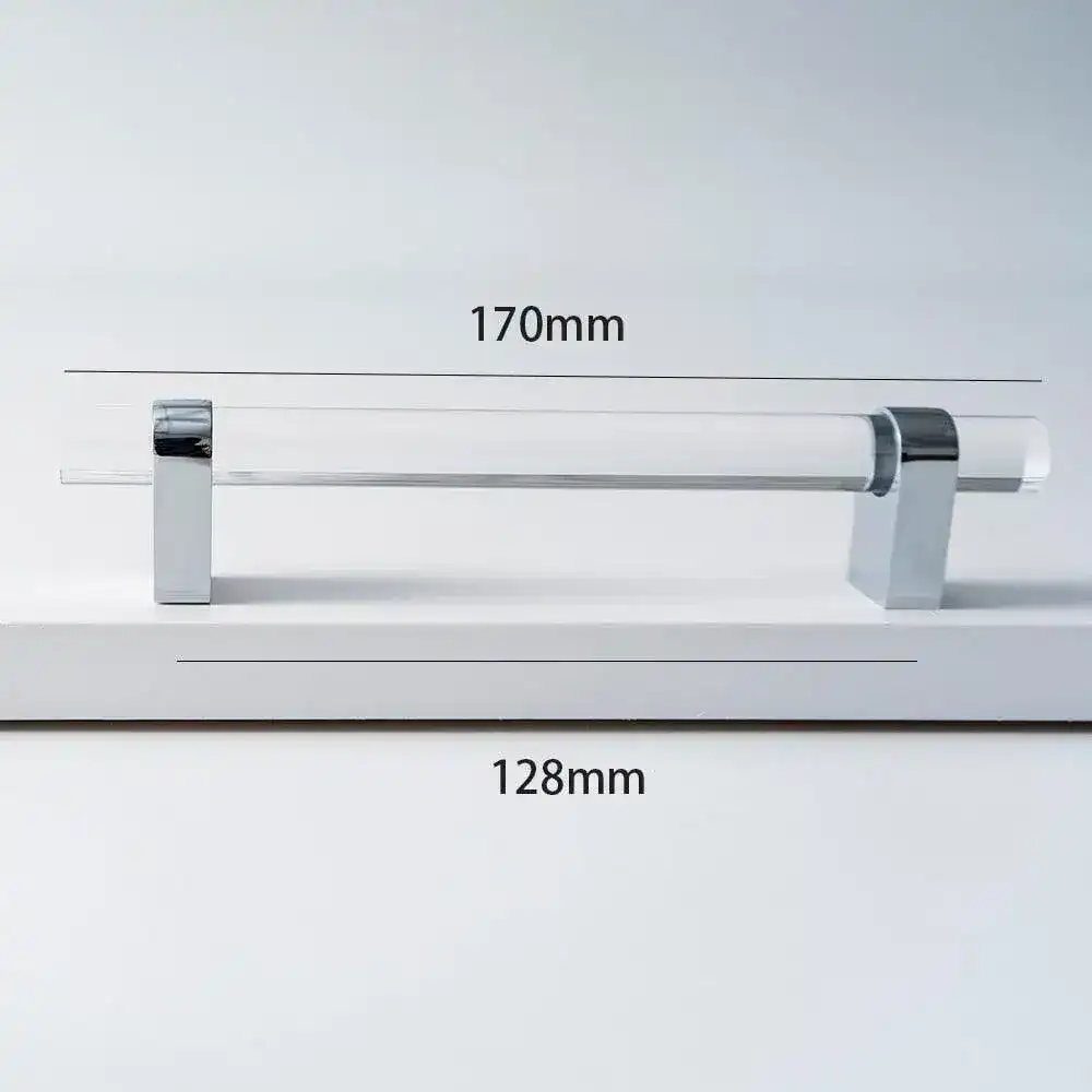 Clear Acrylic Brass Drawer Door Knob Handle - Image 15