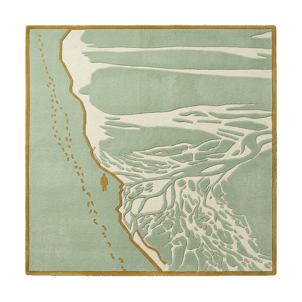 Coastal Ebb & Flow Square Hand Tufted Rug