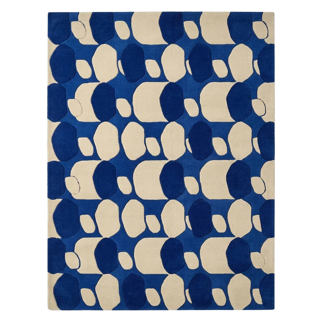Cobalt Pebble Hand Tufted Wool Rug