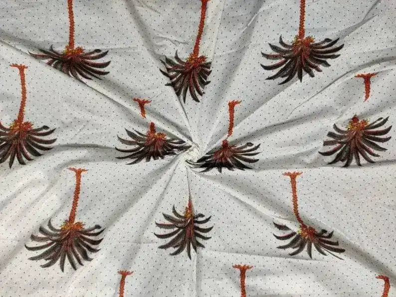 Coconut Tree Hand Block Printed Cotton Napkins - Image 5