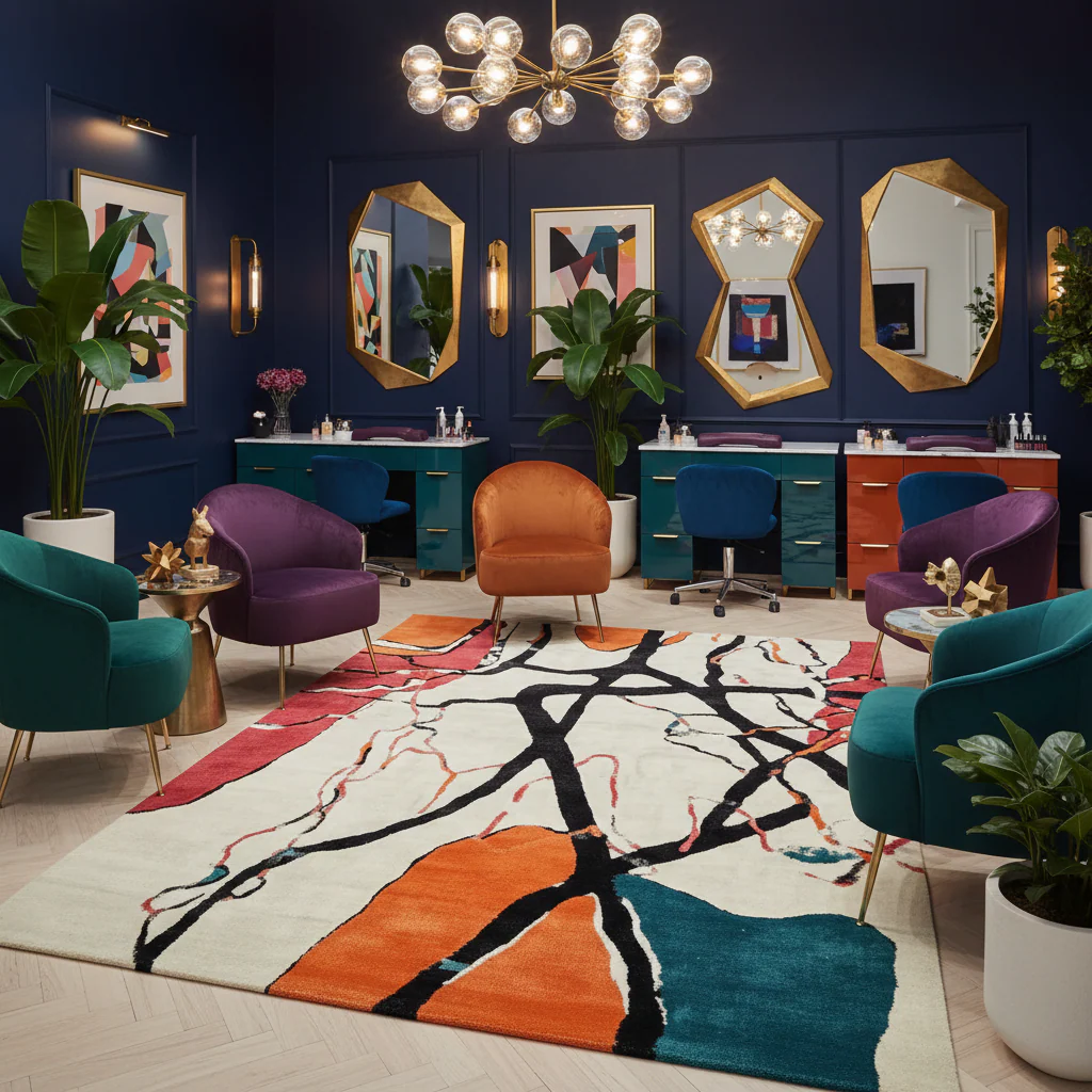 Color Frame Chaos Hand Tufted Rug - Image 2