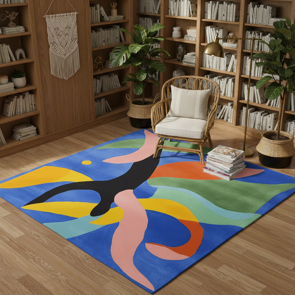 Color Splash Motion Hand Tufted Rug - Image 3