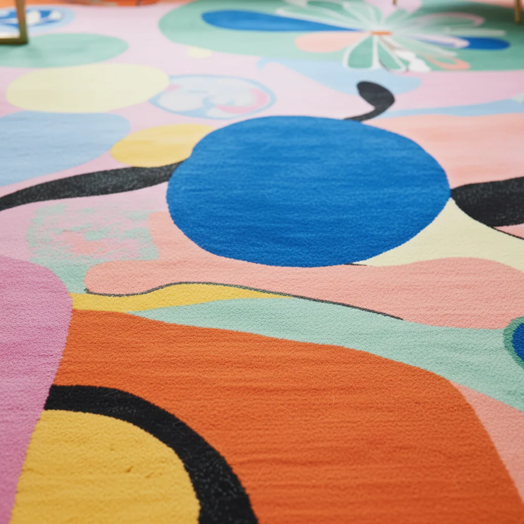 Colorburst Flora Dance Hand Tufted Rug - Image 3