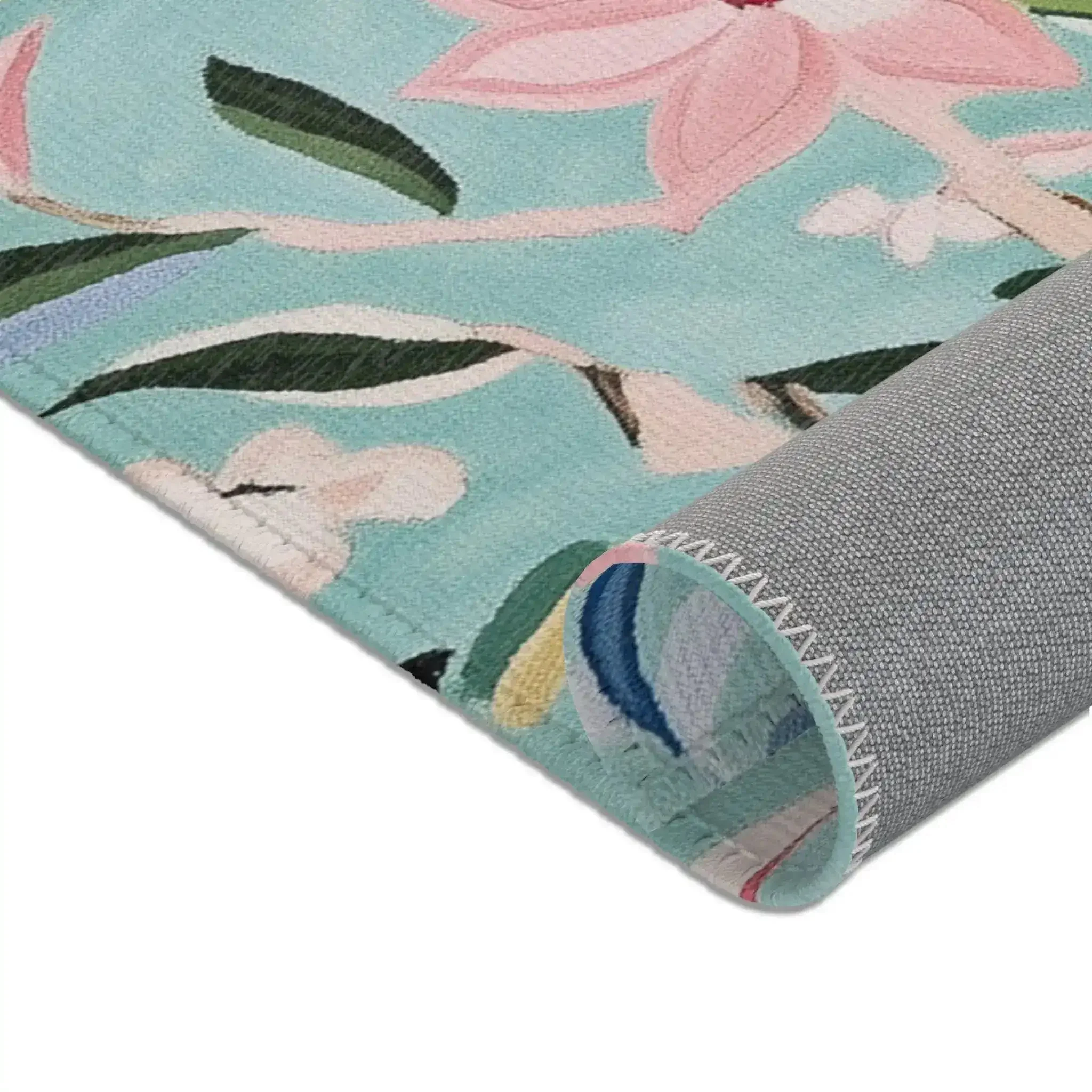 Colorful Birds & Blossoms Accent Rug - Image 4