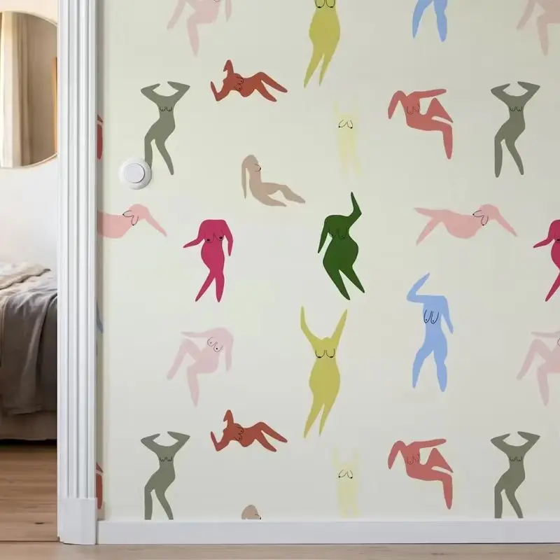 Colorful Cartoon Silhouettes Kids Wallpaper - Image 3