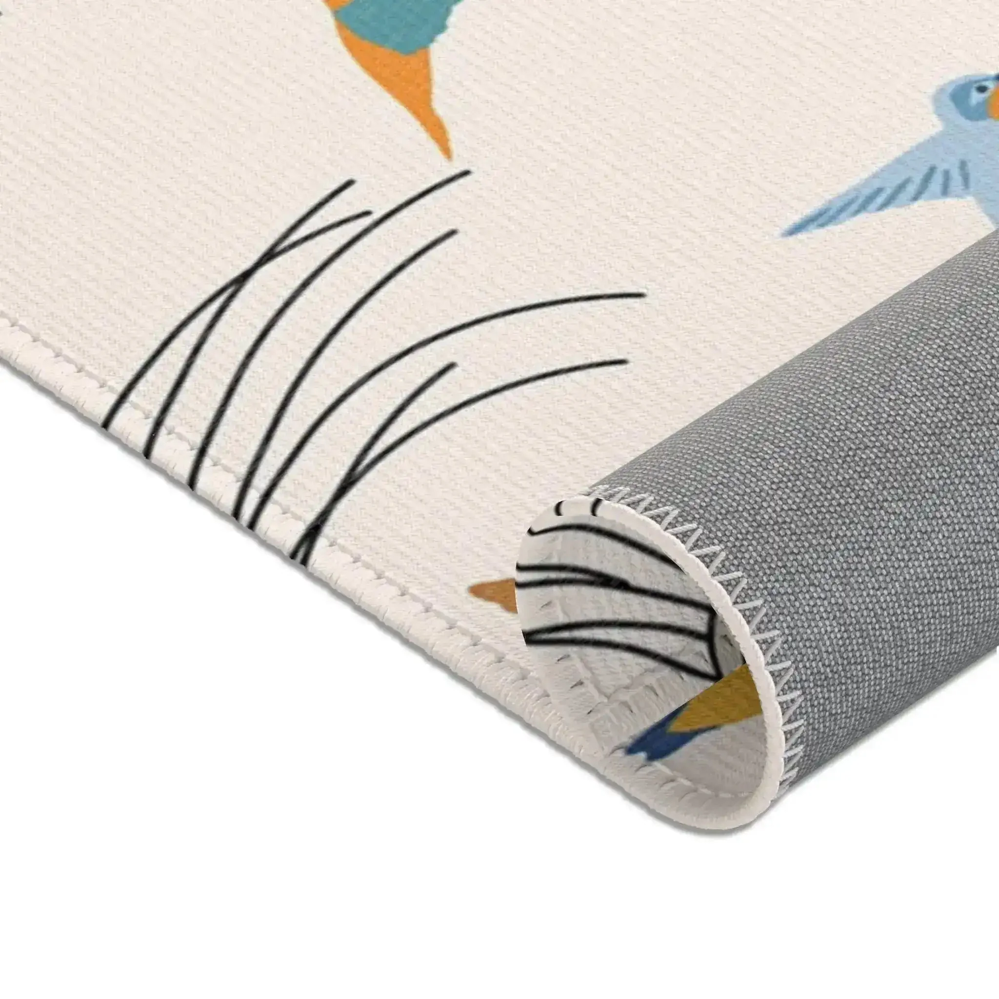 Colorful Hummingbirds on Cream Accent Rug - Image 9