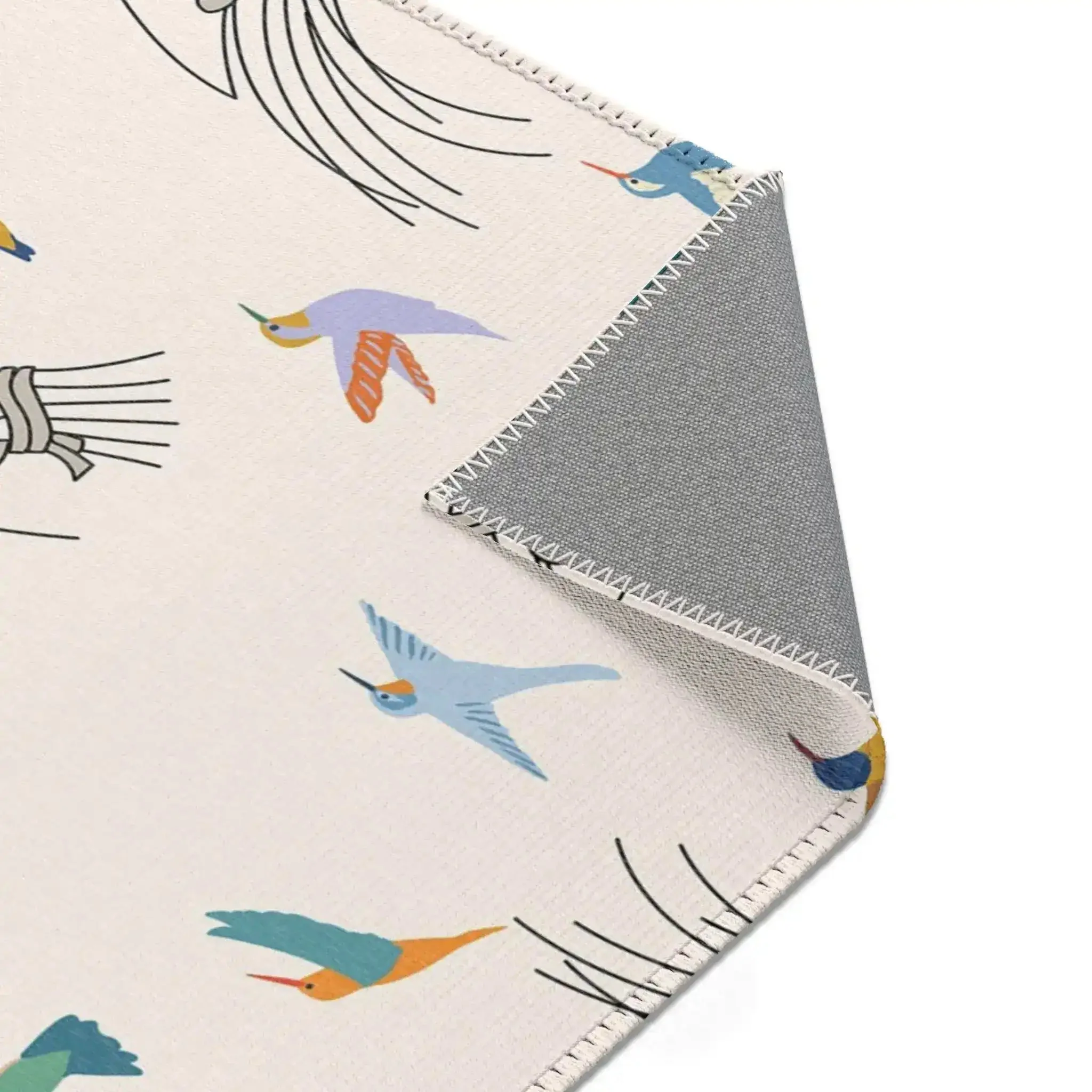 Colorful Hummingbirds on Peach Accent Rug - Image 5