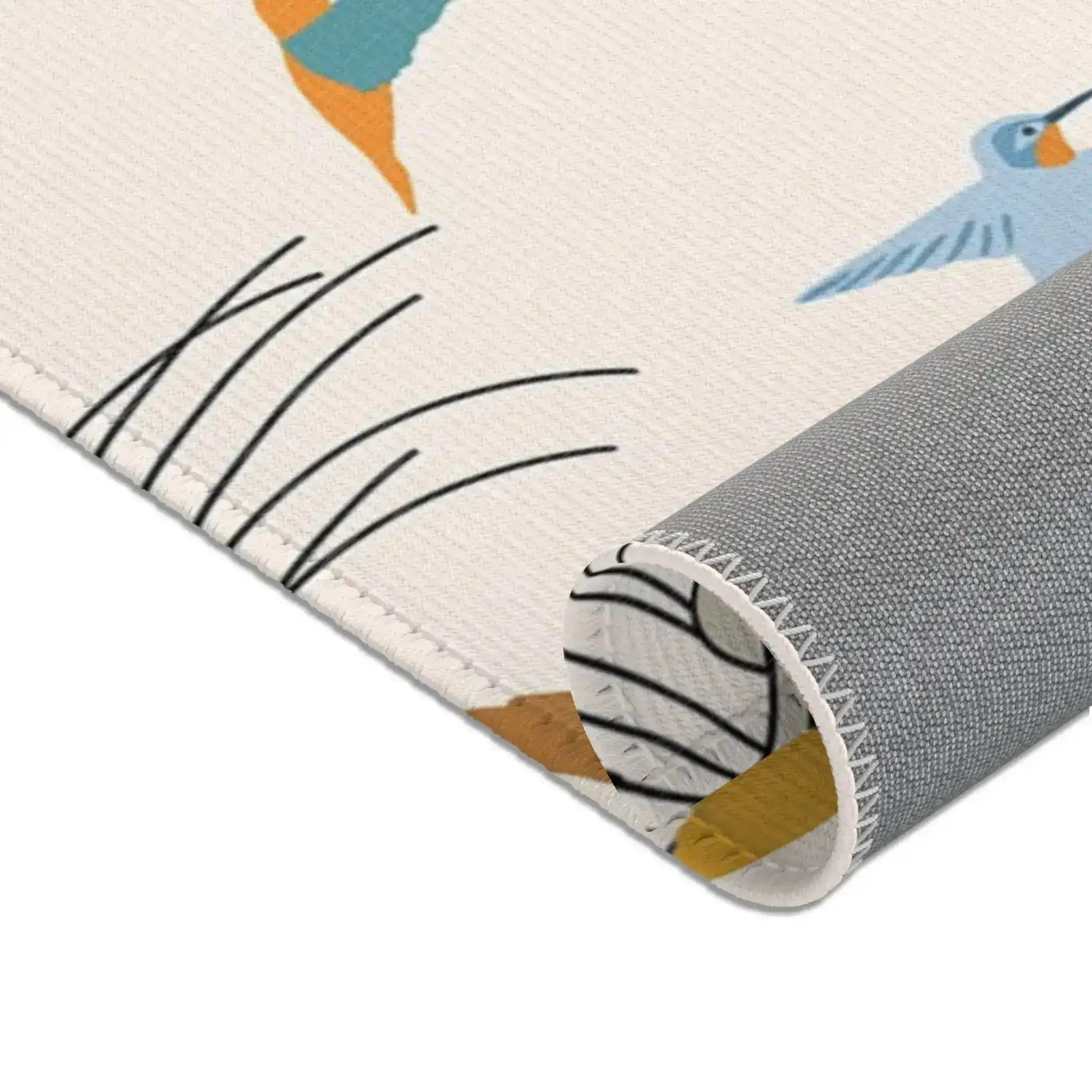 Colorful Hummingbirds on Peach Accent Rug - Image 9