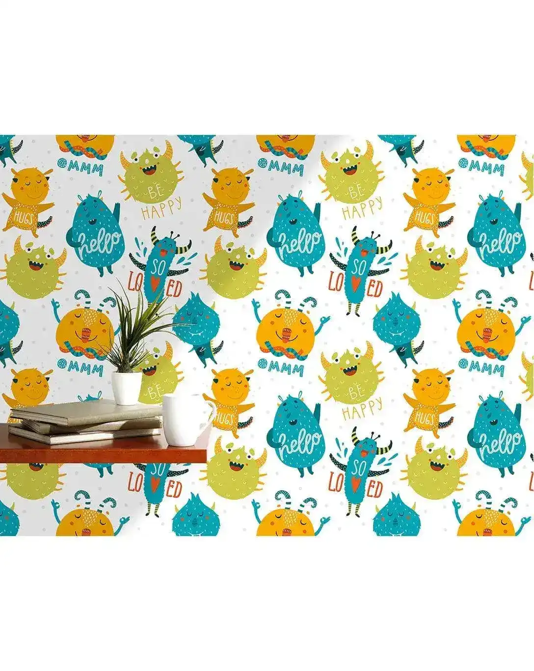 Colorful Lovely Monsters Removable Wallpaper - Image 4