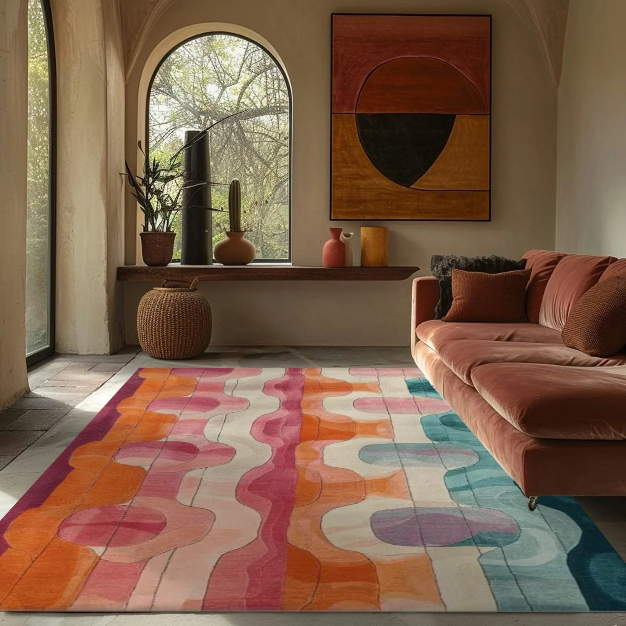 Colorful Moves Hand Tufted Rug - Image 3