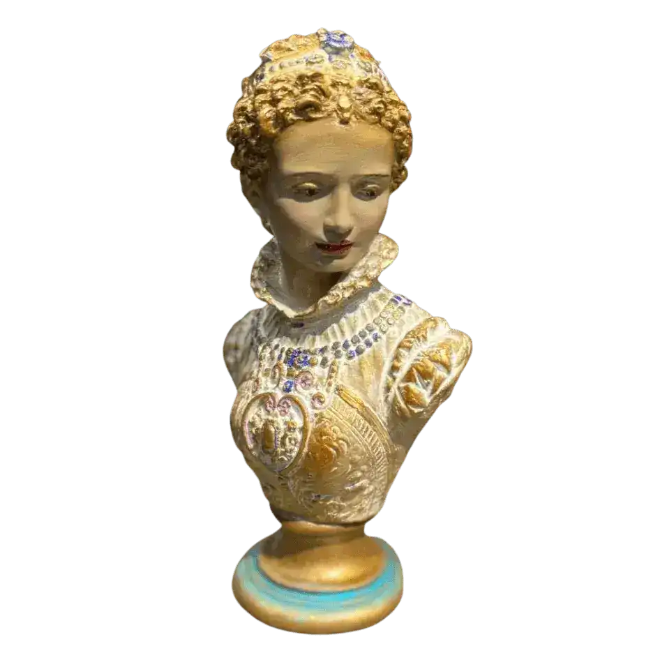 Colorful Queen of France Maria Antoniette Sculpture