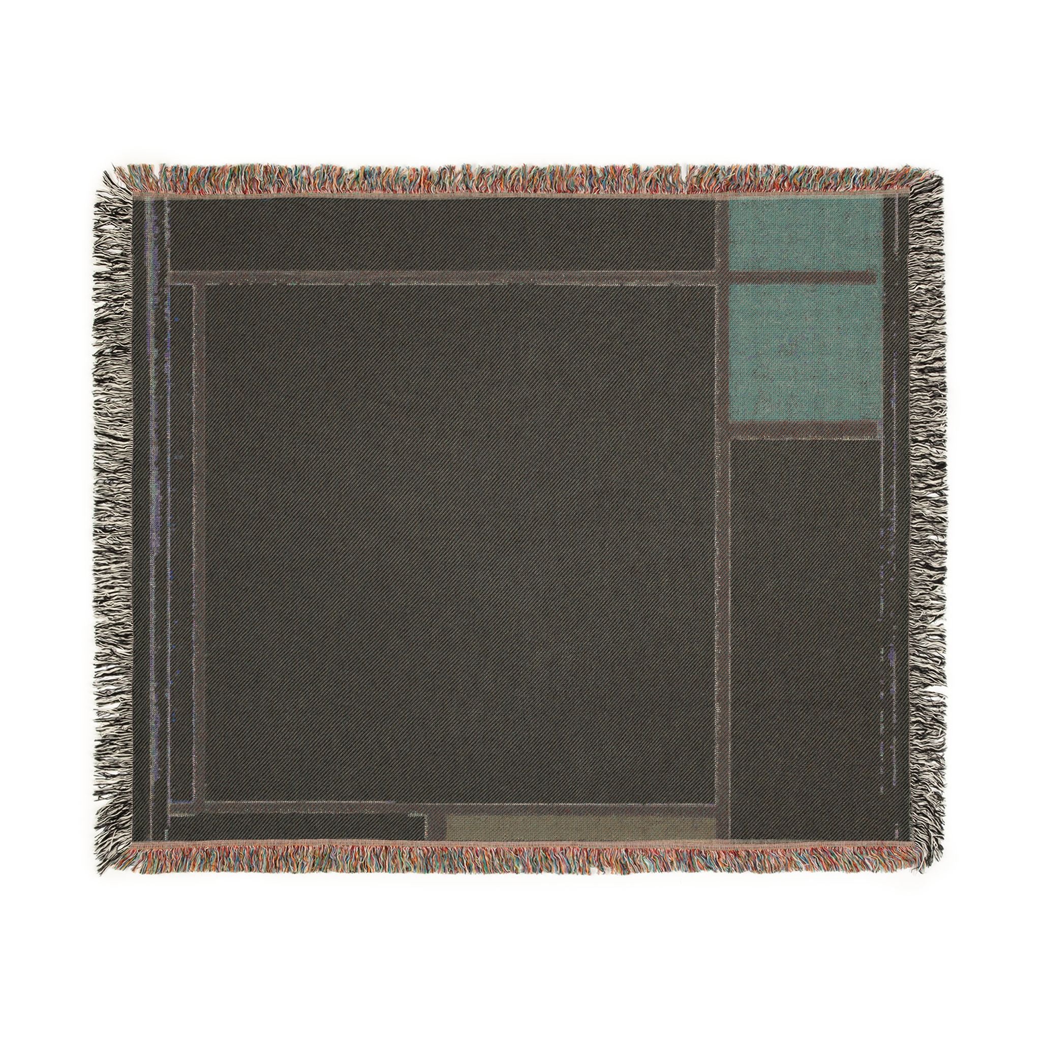 Composition with Red, Yellow, and Blue Woven Throw Blanket - Image 3
