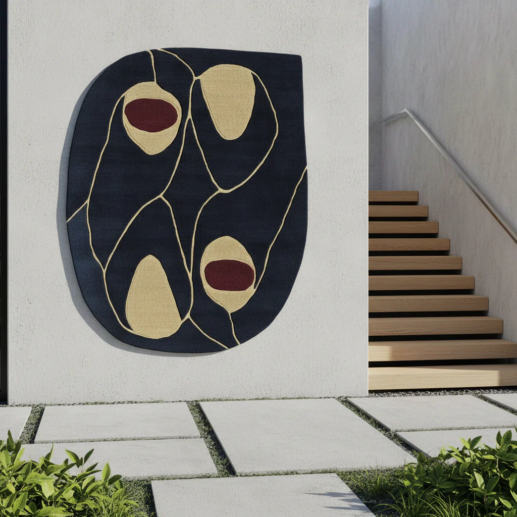 Concrete Line Study Hand Tufted Rug - Image 3
