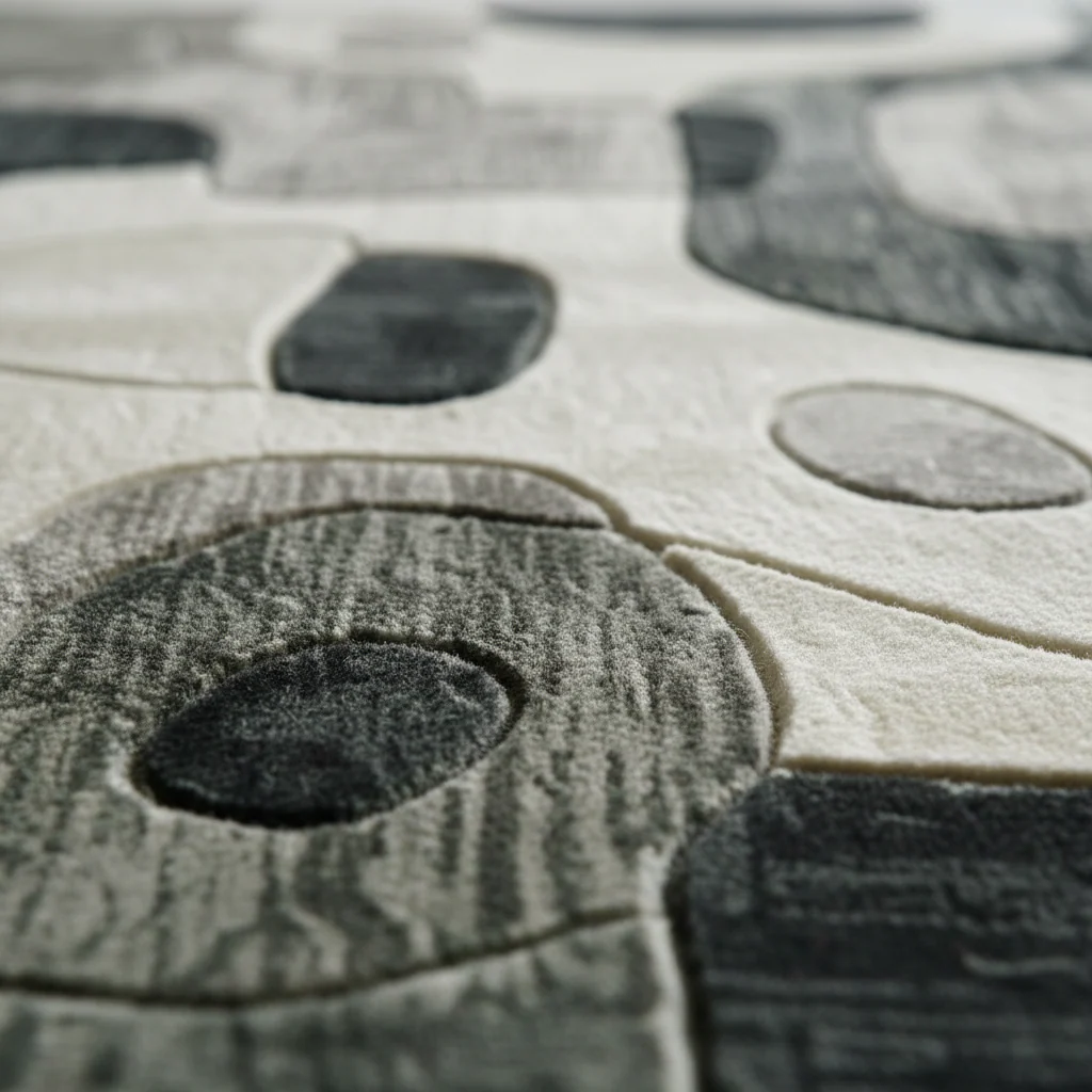 Contemporary Charcoal Hand Tufted Rug - Image 4