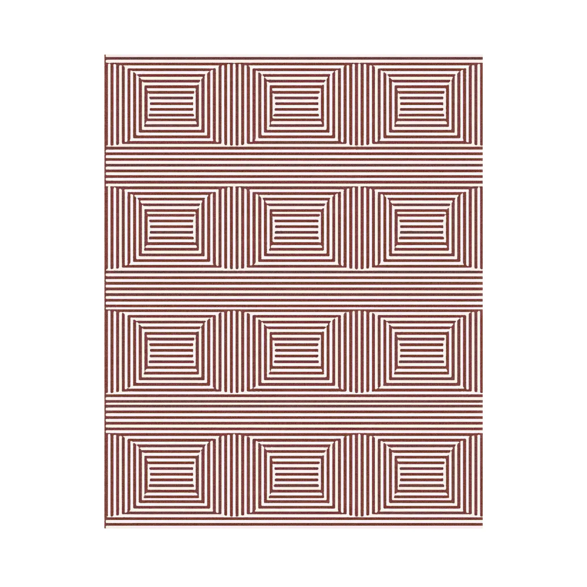 Contemporary Eclipse Illusion Hand Tufted Wool Rug - Red - Image 6
