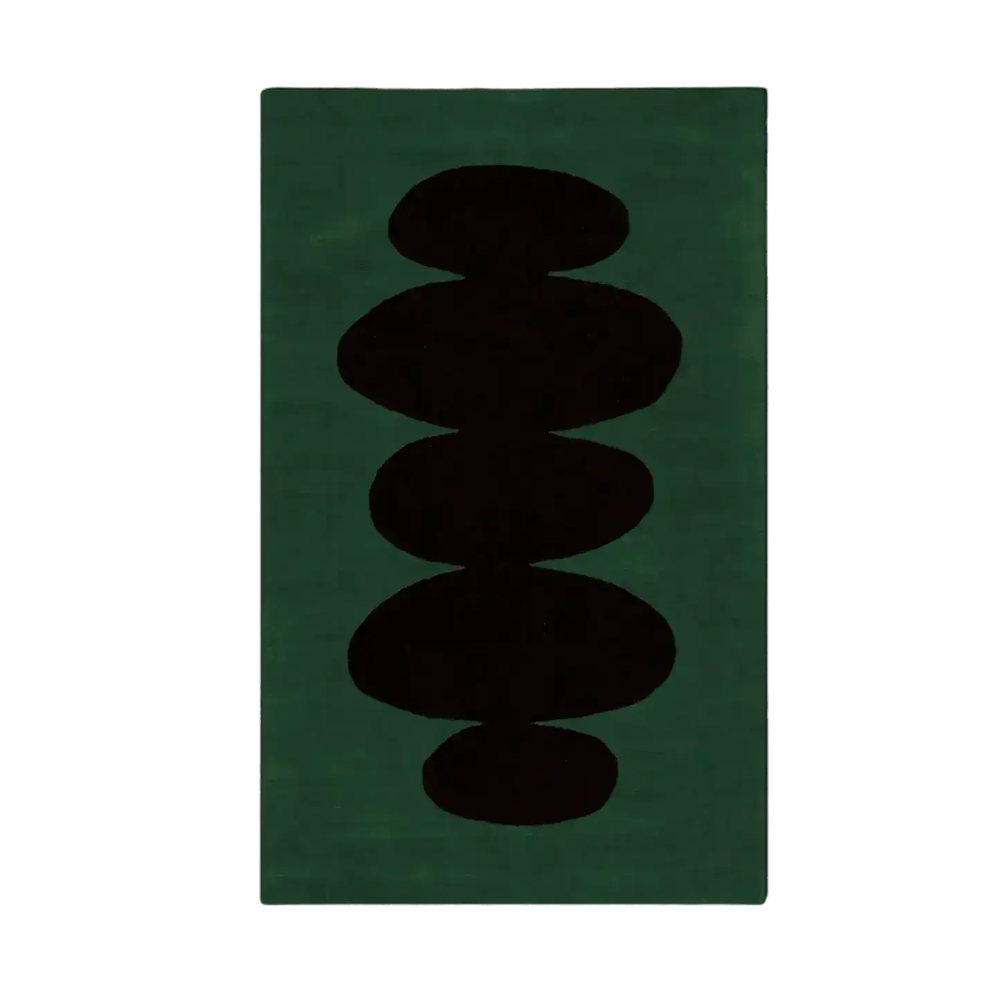 Contemporary Pebble Stone Art Hand Tufted Wool Rug