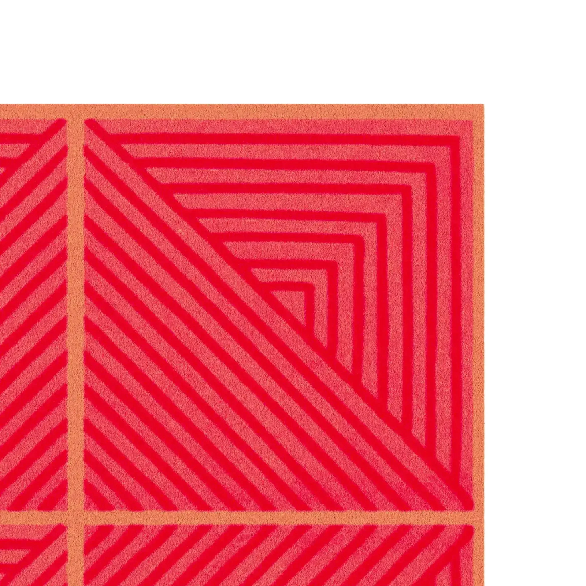 Contemporary Red Geometric Hand Tufted Wool Rug - Image 5