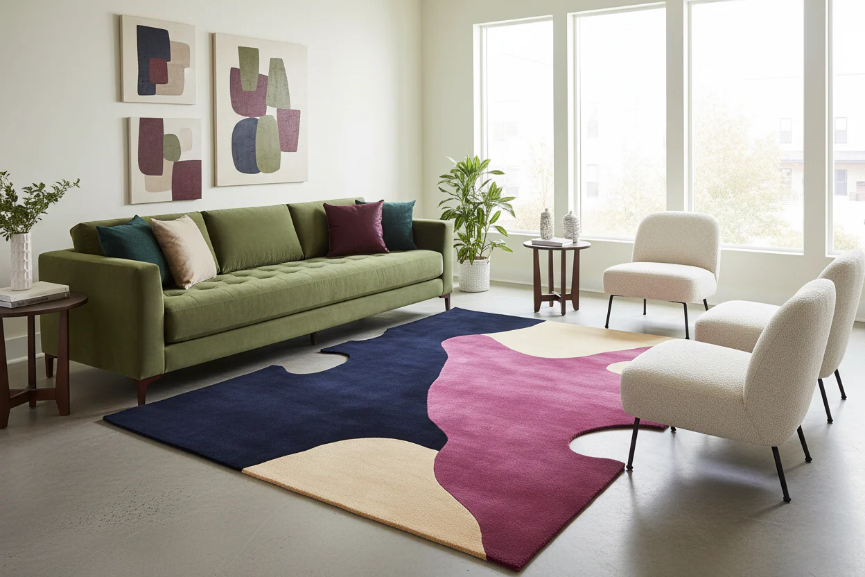 Contour Line Hand Tufted Rug - Image 3