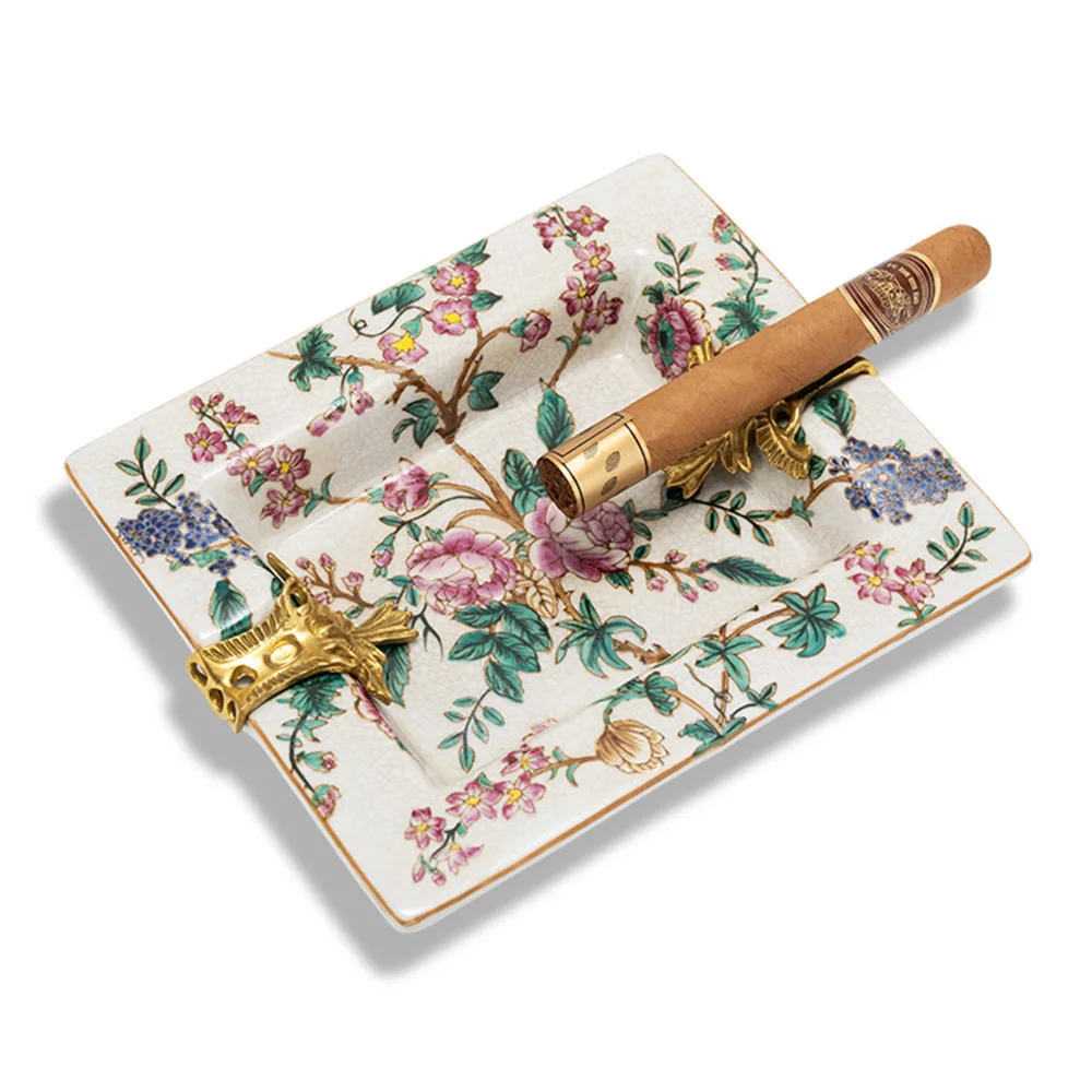 Copper-Inlaid Ceramic Cigar Ashtray, Large - Image 7