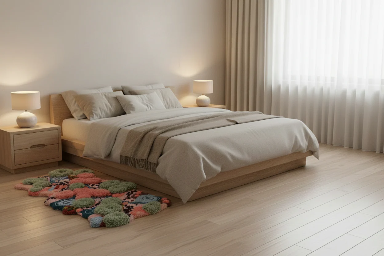 Coral Garden Hand-Tufted Pink Area Rug - Image 4