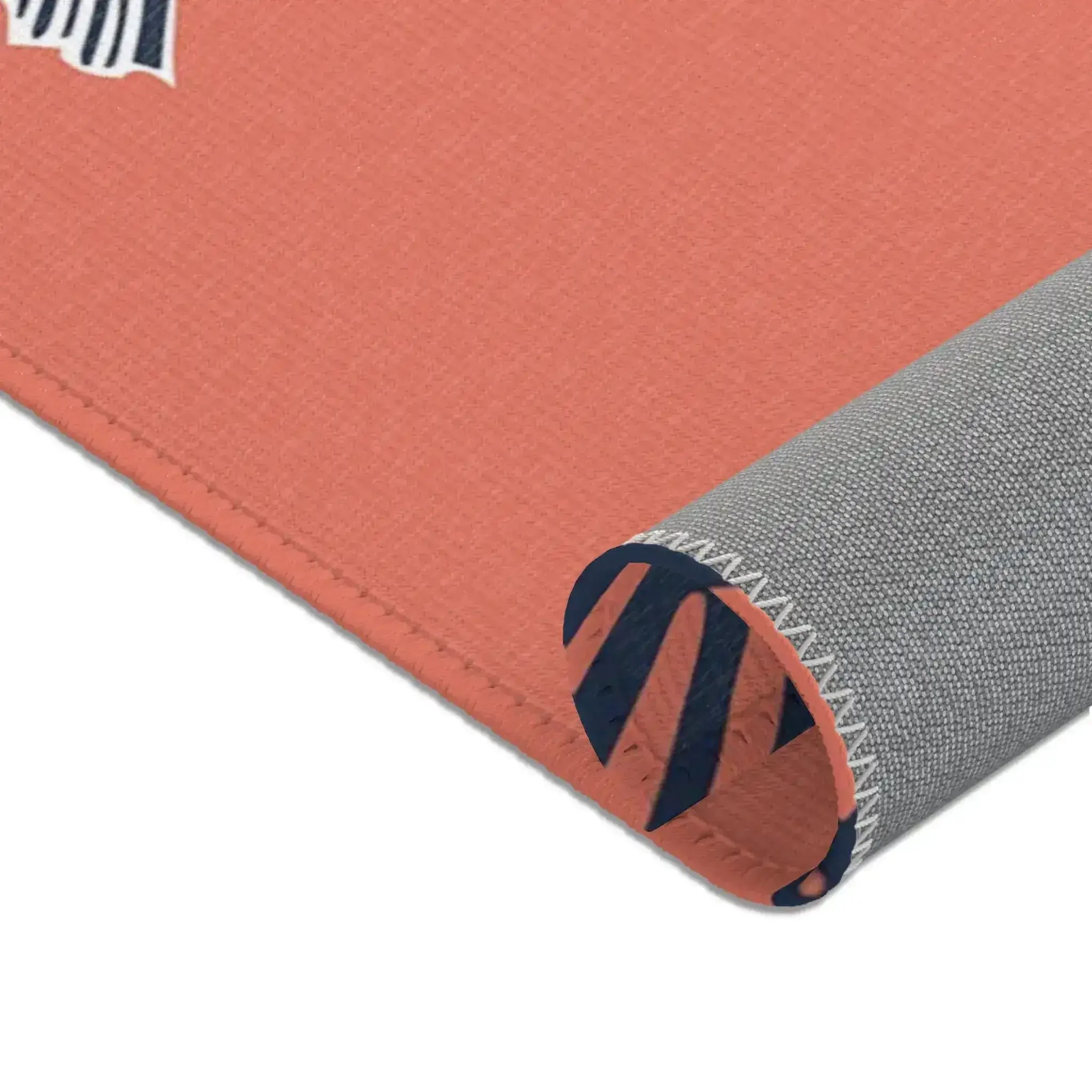Coral & Navy Koi Wave Accent Rug - Image 9