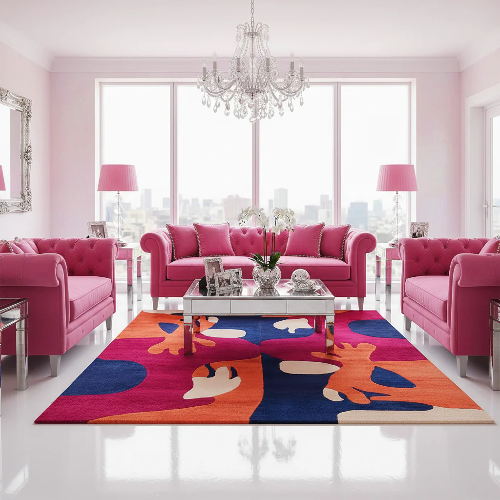 Coral Reef Dreamscape Hand Tufted Wool Rug - Image 3