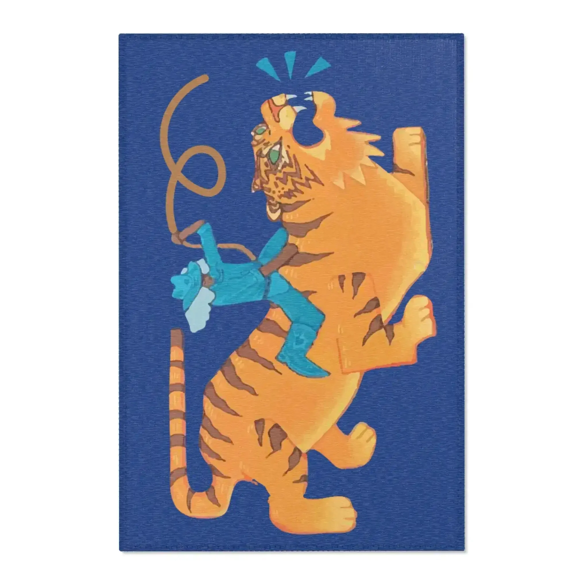 Cowboy Riding Tiger Accent rug - Image 2