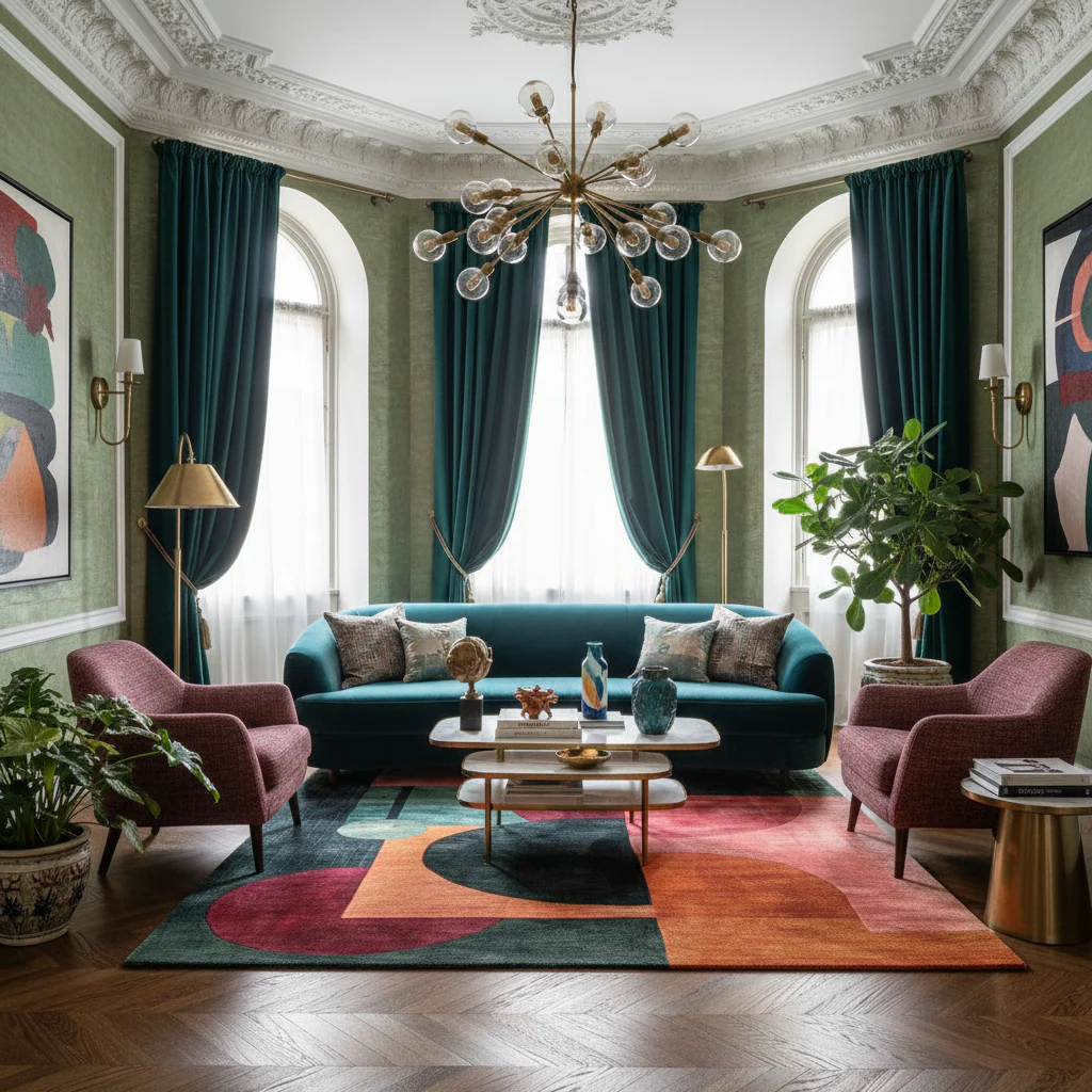 Creative Chaos Hand Tufted Wool Rug - Image 3