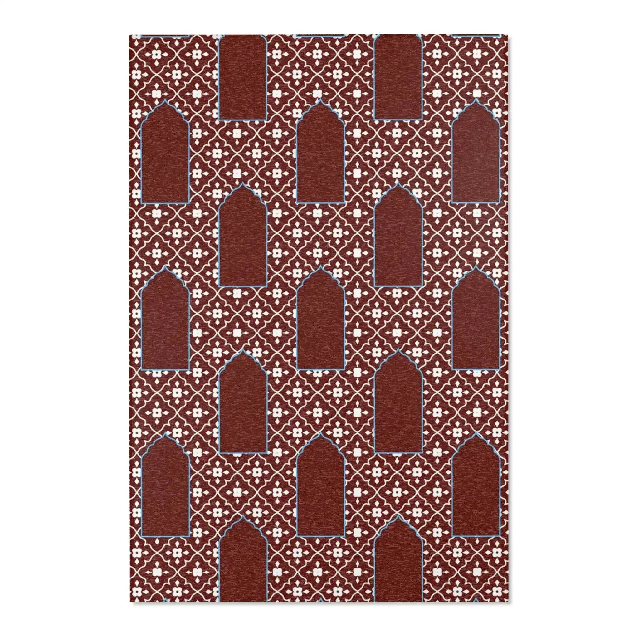 Crimson Archway Lattice Accent Rug - Image 3