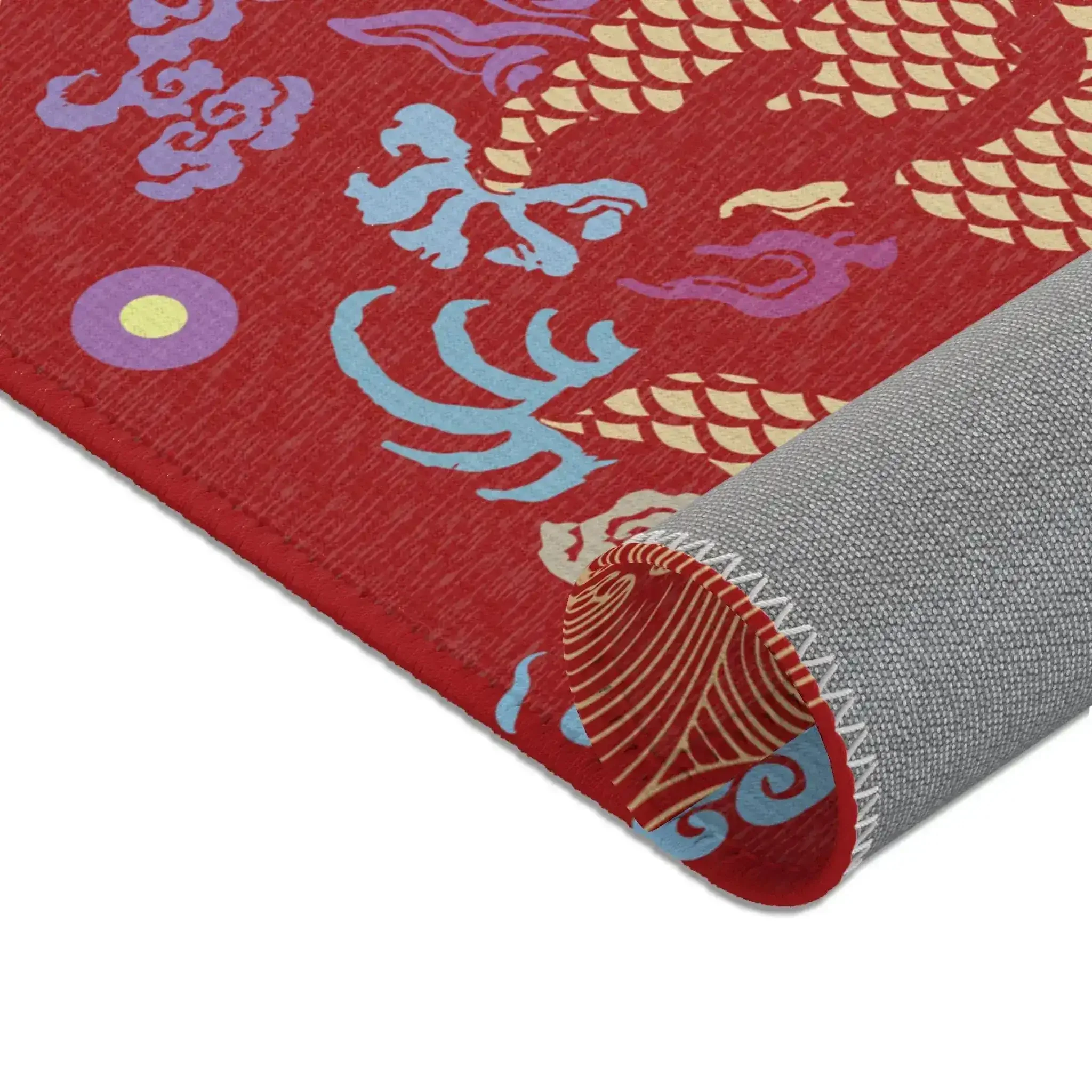Crimson Celestial Dragon Accent Rug - Image 7
