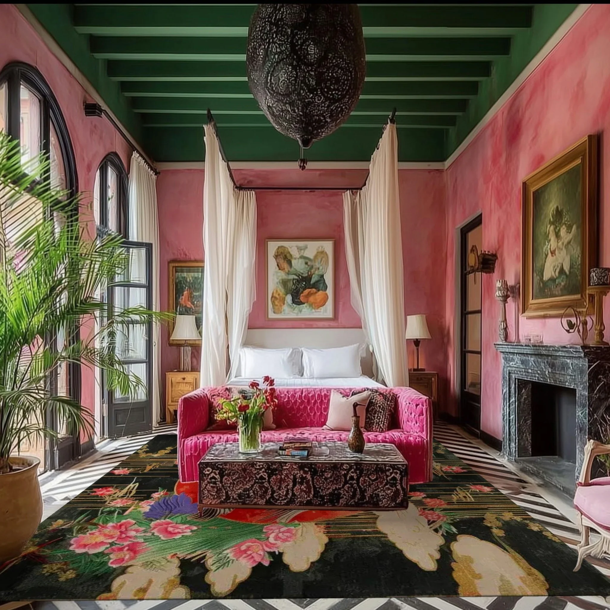 Crimson Crane Legacy Hand Tufted Rug - Image 5